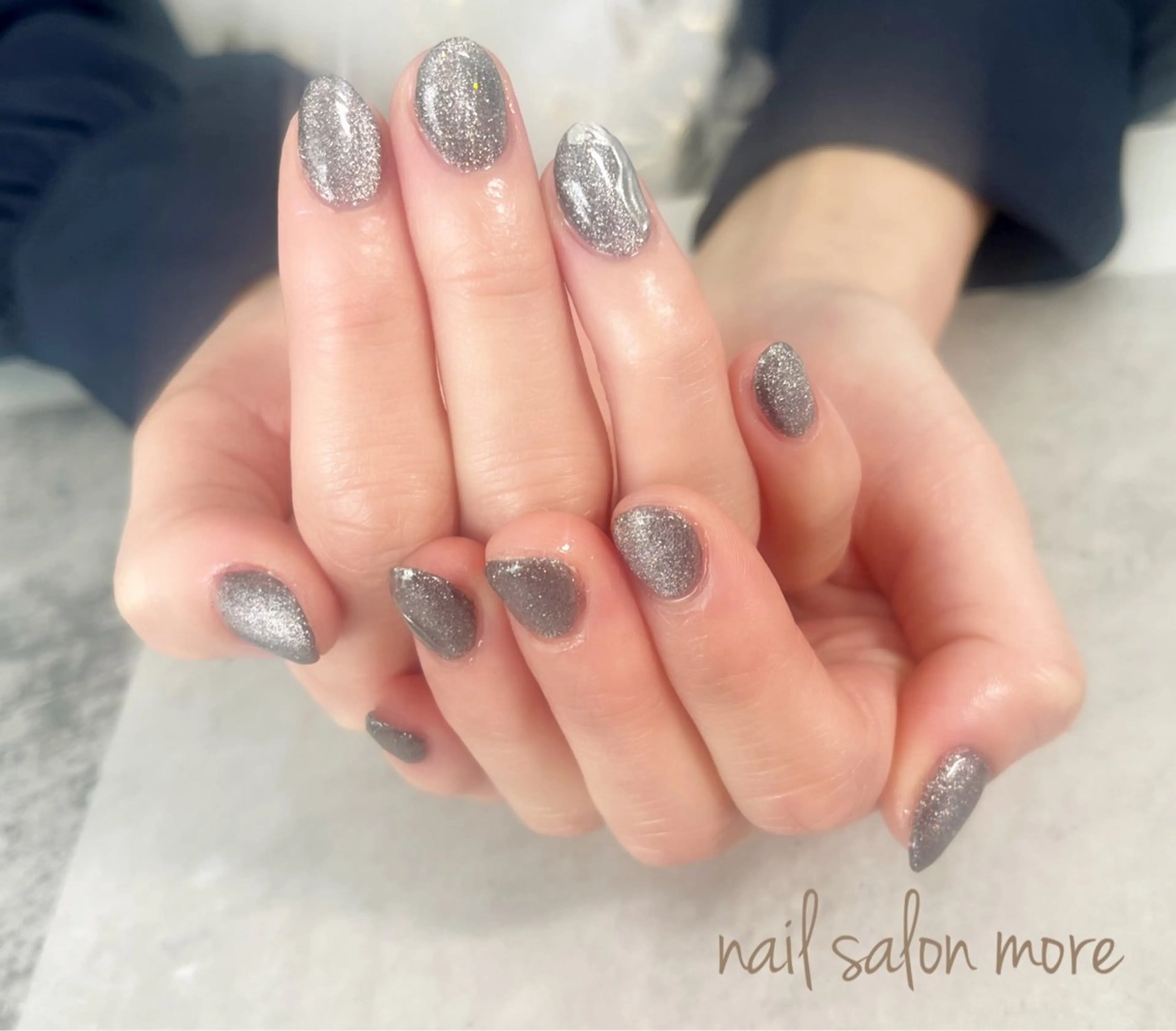 ネイル マグネットネイル ミラーネイル nail salon moreのネイルデザイン