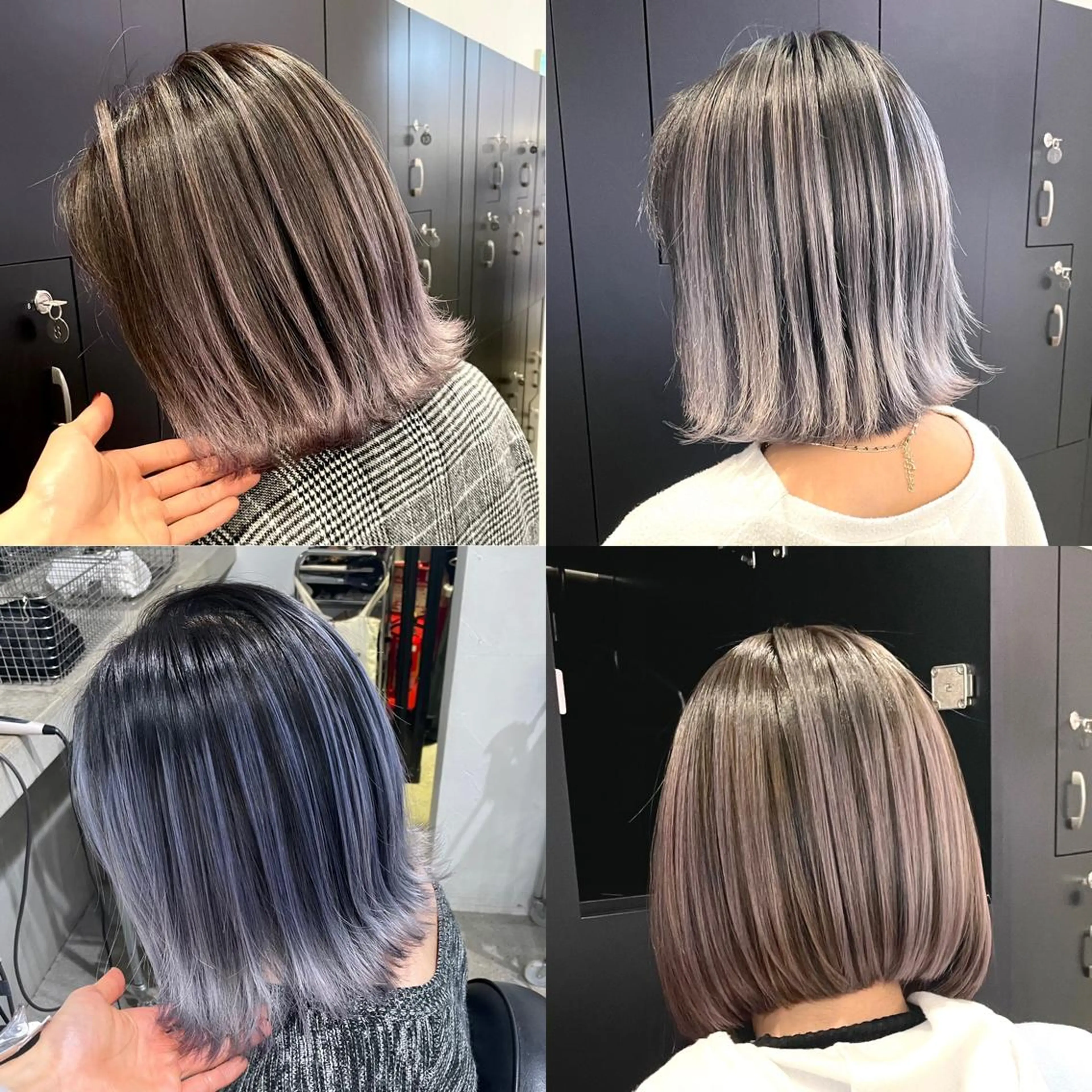 セミロング カラー ヘアアレンジ 🧸ハイトーン🧸 ゆっきー🧸のヘアスタイル
