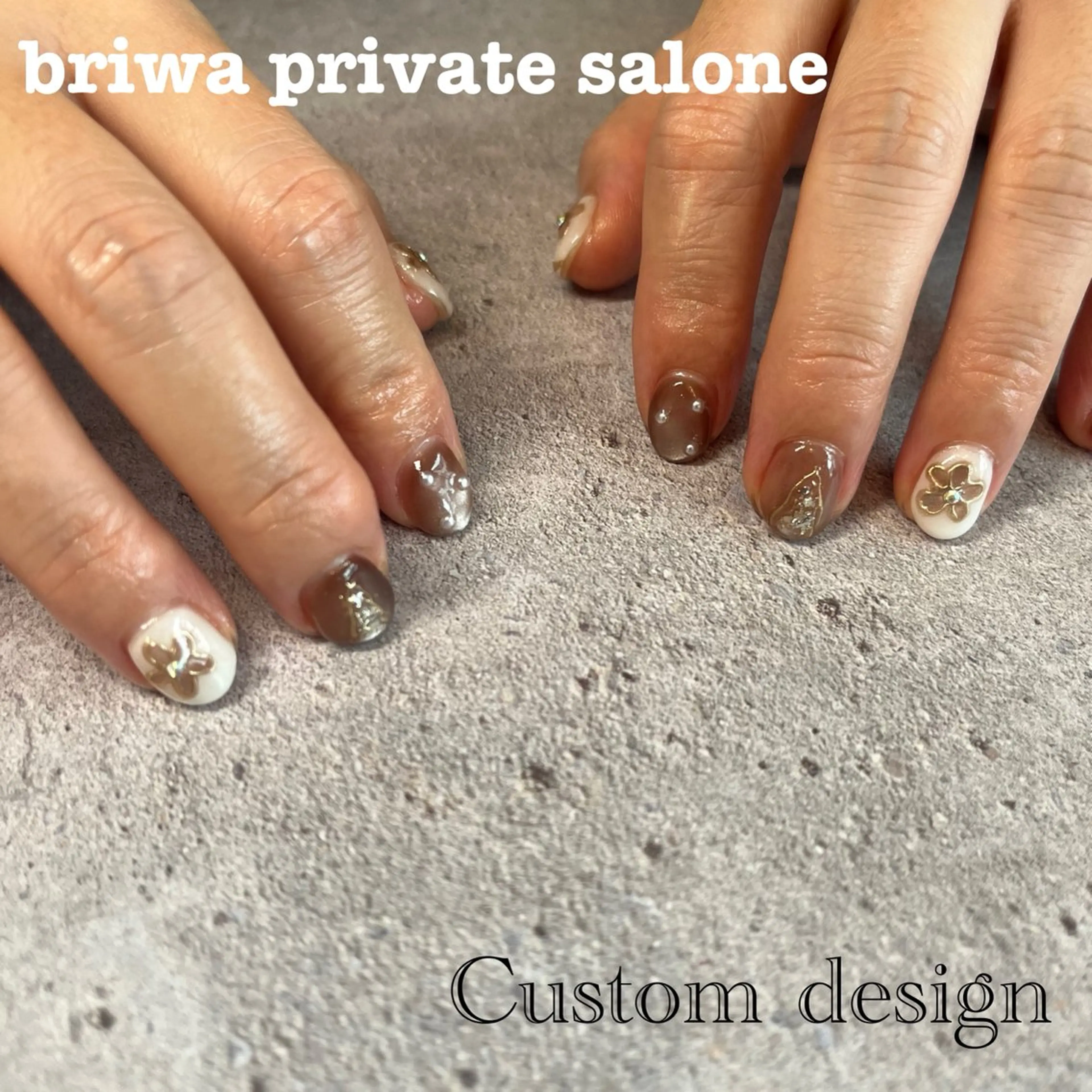 ネイル 持ち込み ハンドネイル Briwa✨nail 💅enoi ❤︎のネイルデザイン