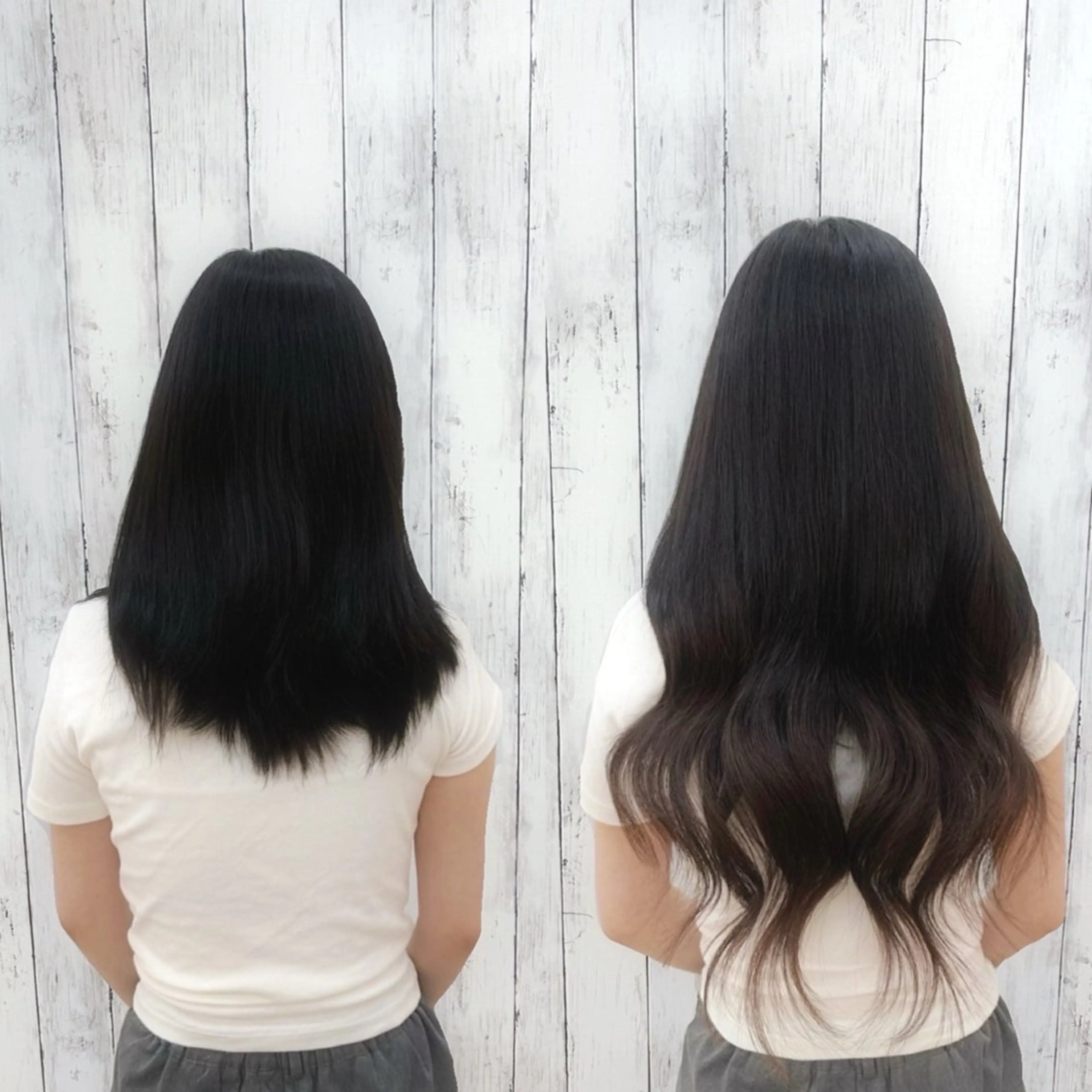 ロング カラー ヘアアレンジ エクステ 韓国風ヘア エクステ専門店 Vのヘアスタイル