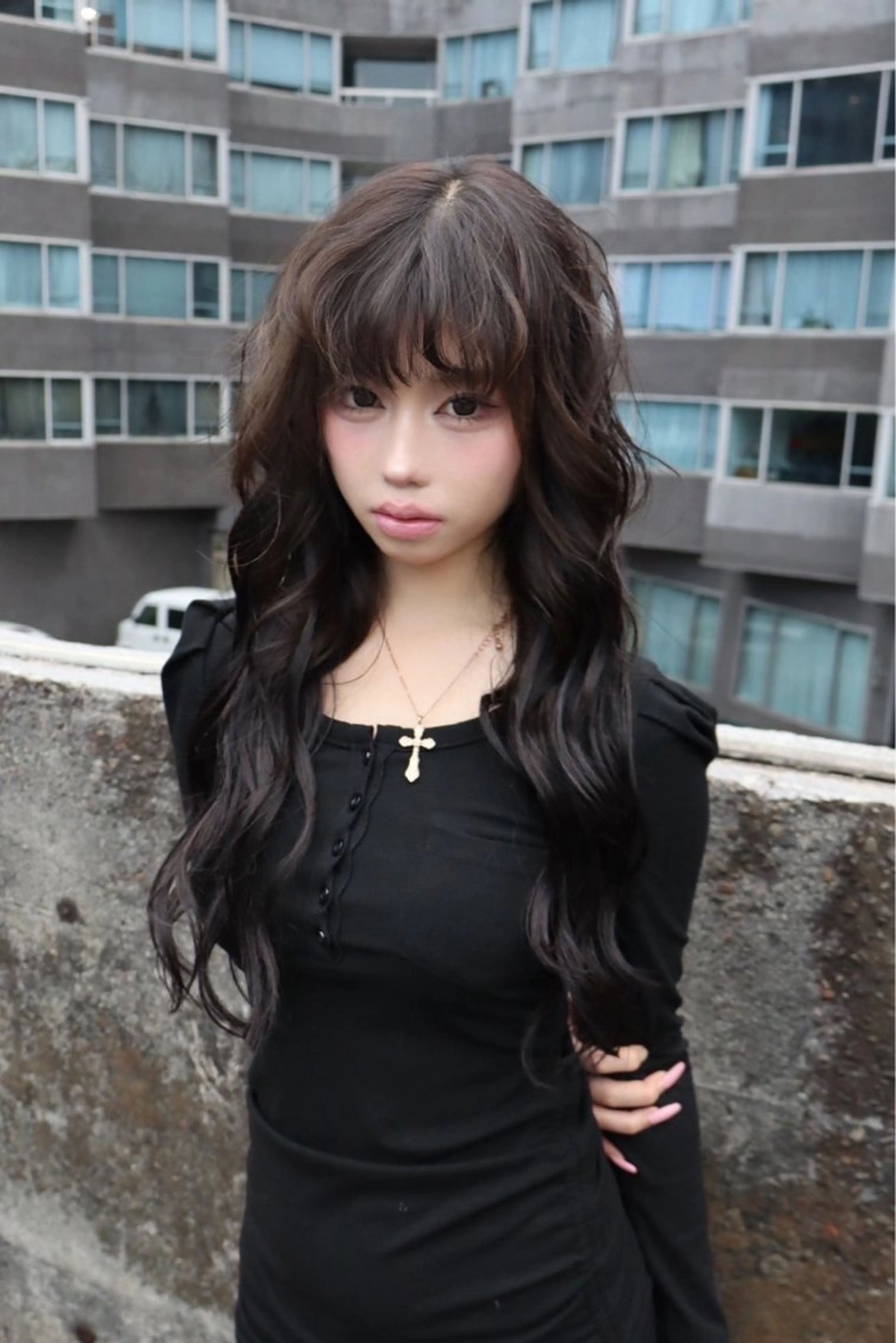 ロング ヘアアレンジ レイヤーカット /ハイトーンchaoのヘアスタイル