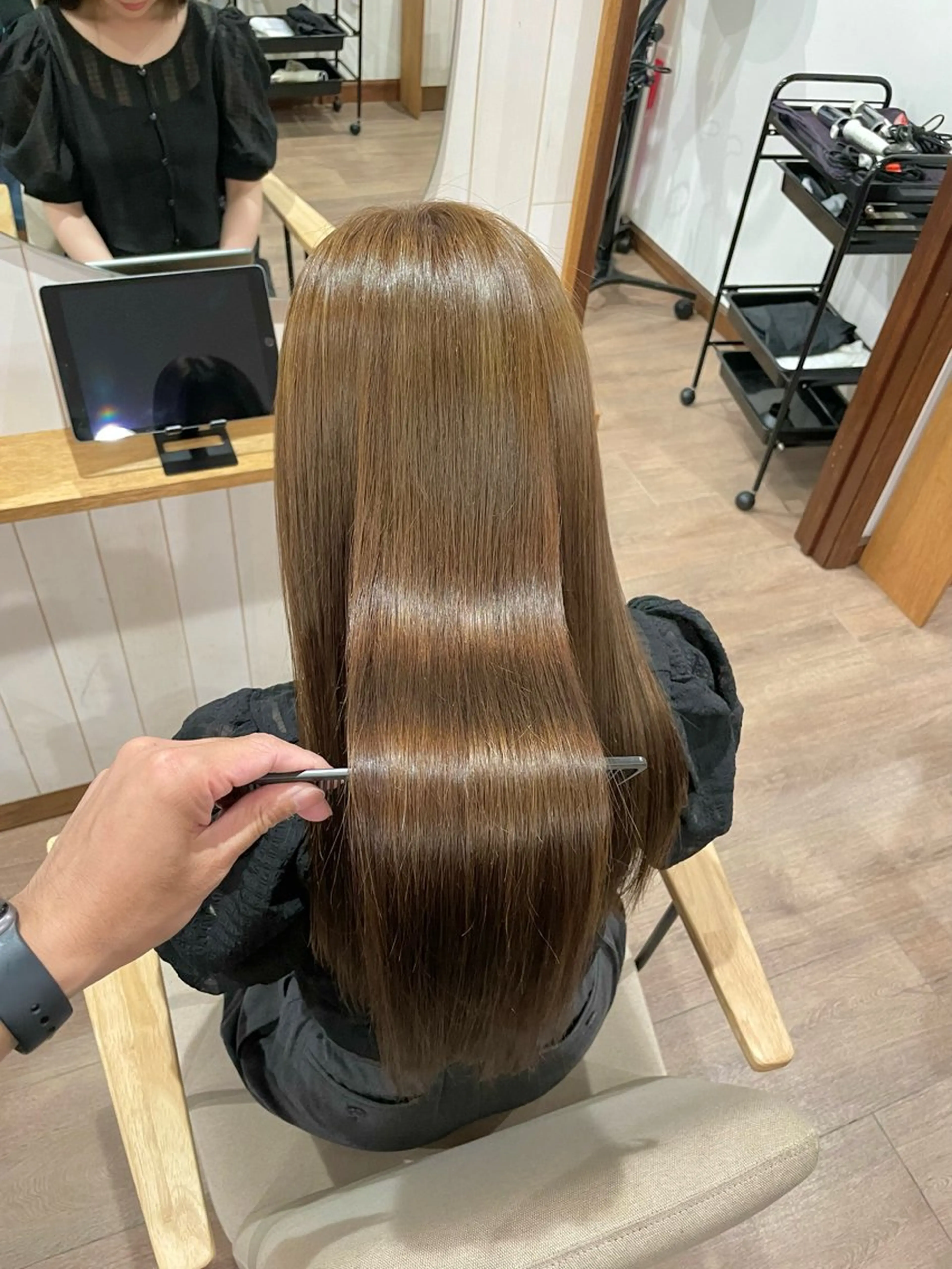 ロング 髪質改善 カット ヘアカラー 縮毛矯正 トリートメント 表参道/髪質改善/ 透明感/遠藤良祈のヘアスタイル