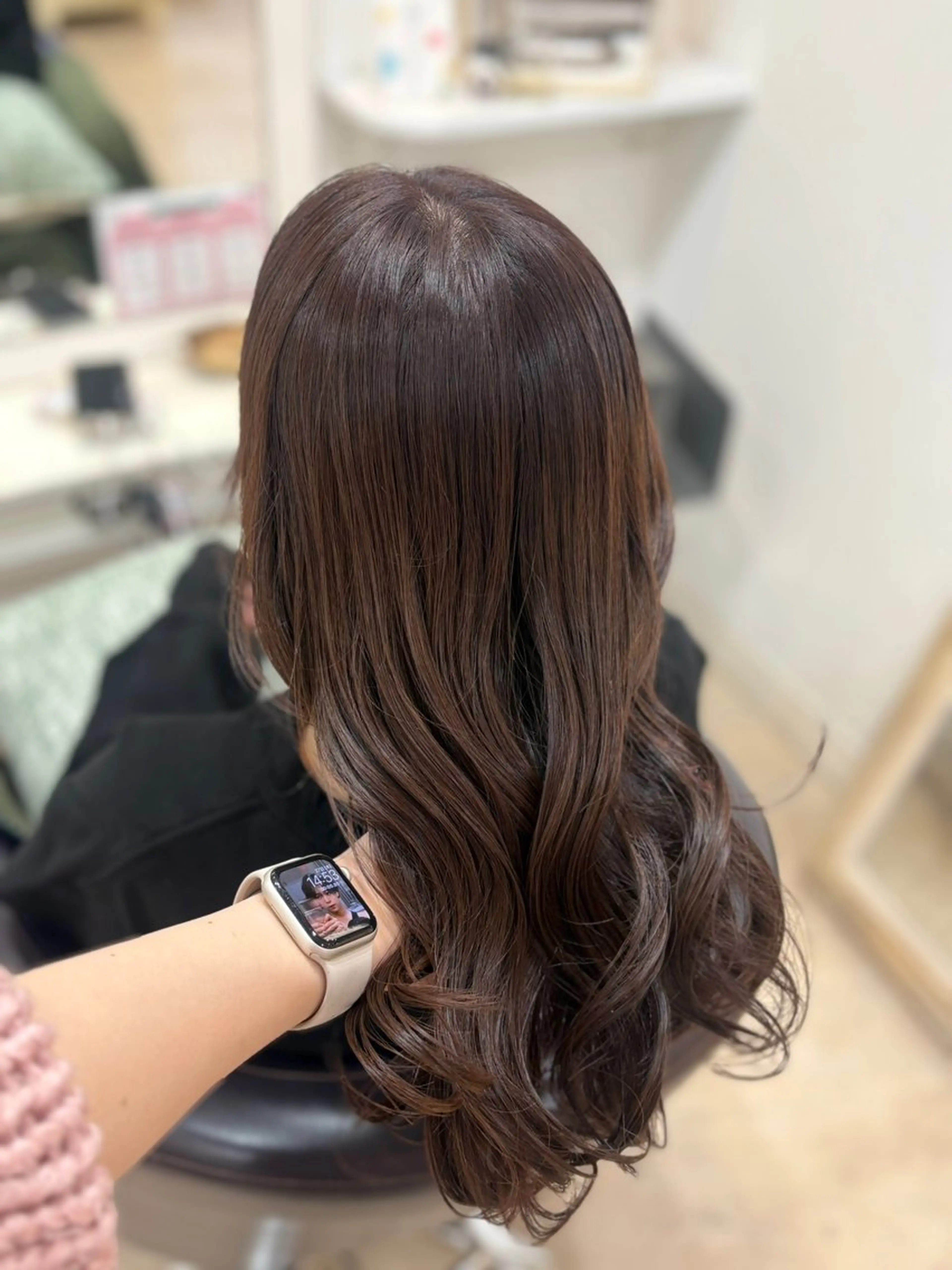 ロング カラー ブラウンカラー 透明感カラー ピンクカラー カット ヘアカラー トリートメント 🫧arisa🫧 レイヤー/アレンジのヘアスタイル