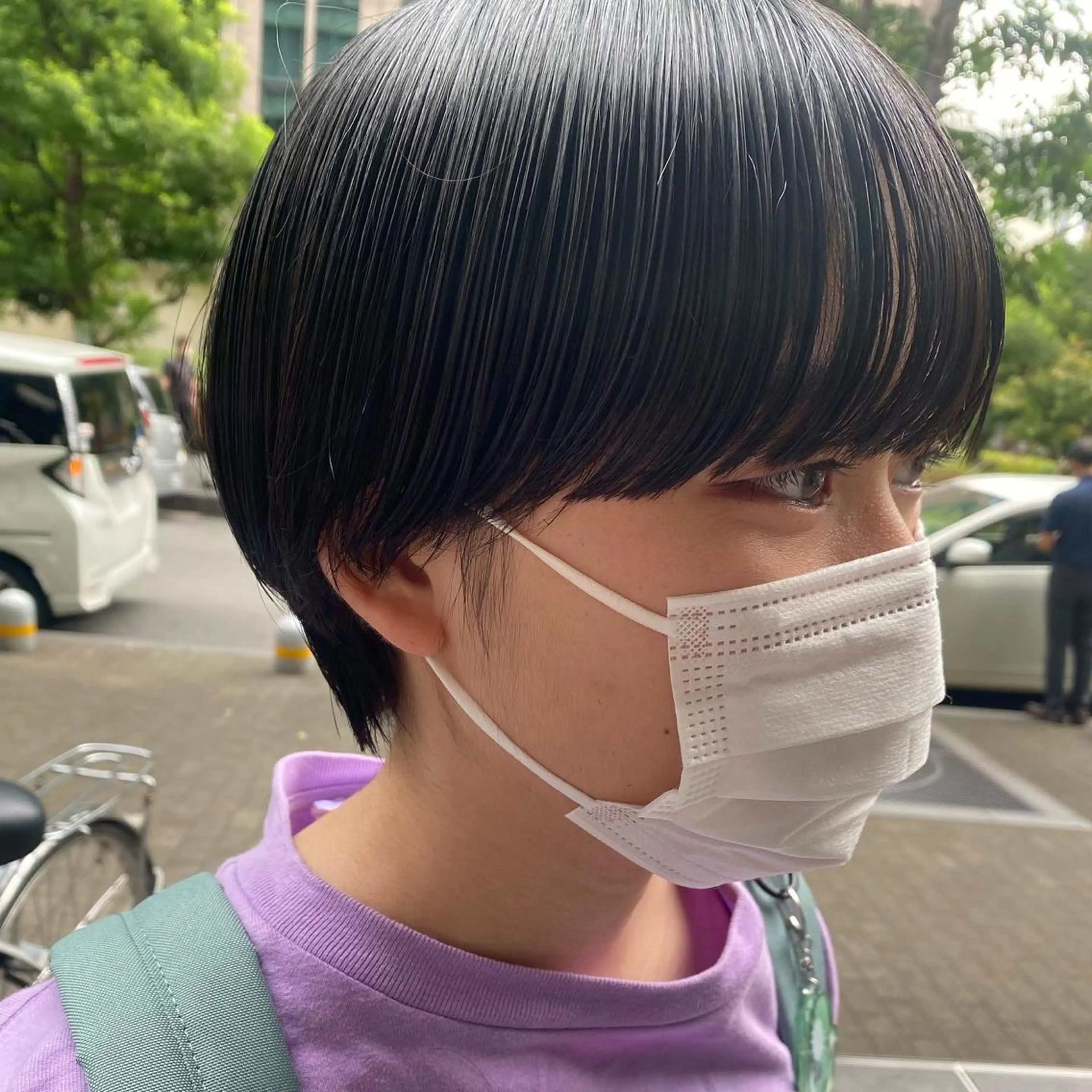 ショート 透明感ニュアンス 柔らかstyle🤍のヘアスタイル