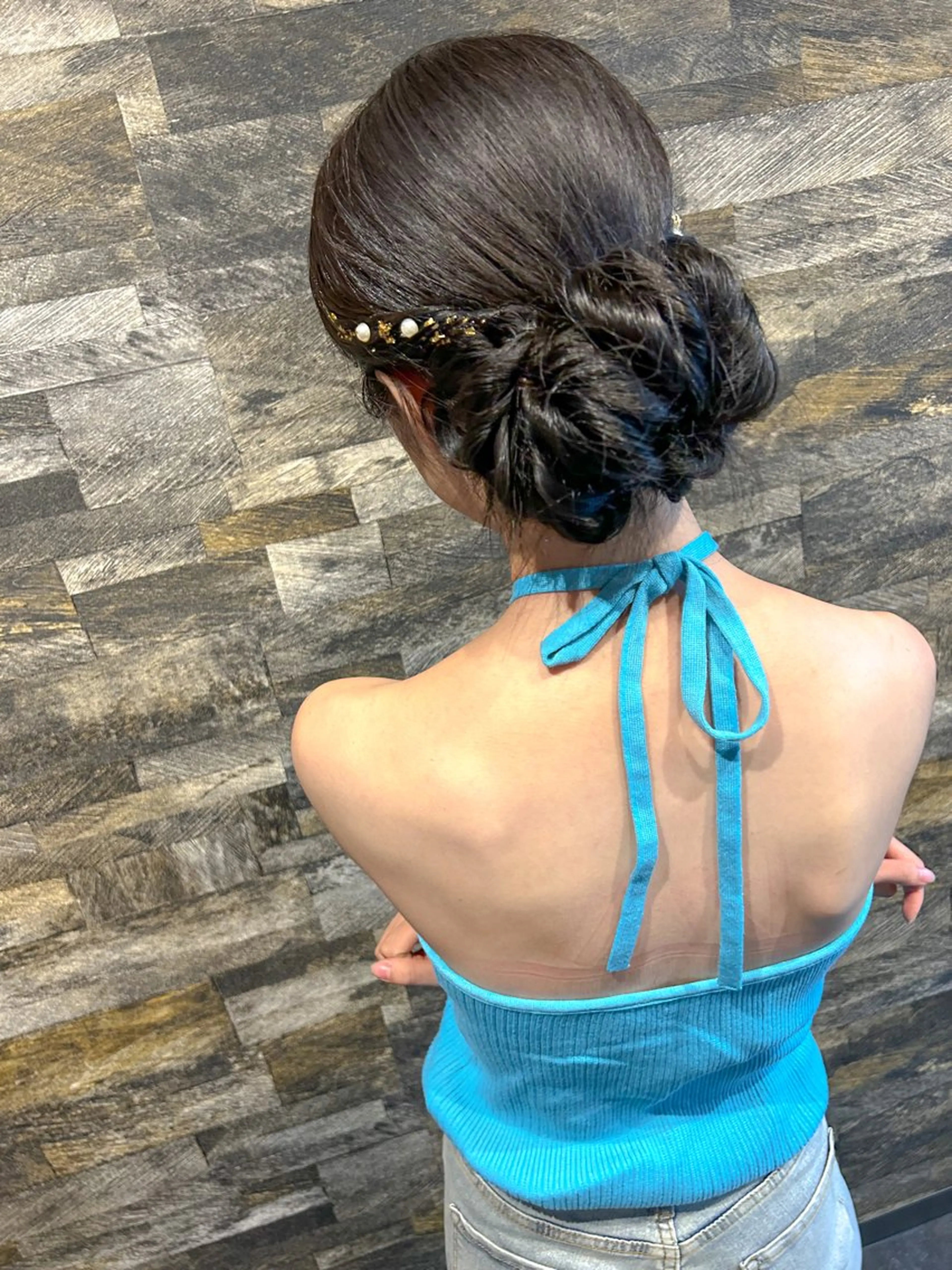 ロング ヘアアレンジ 結婚式・ブライダル ヘアセット 飯塚 沙衣のヘアスタイル