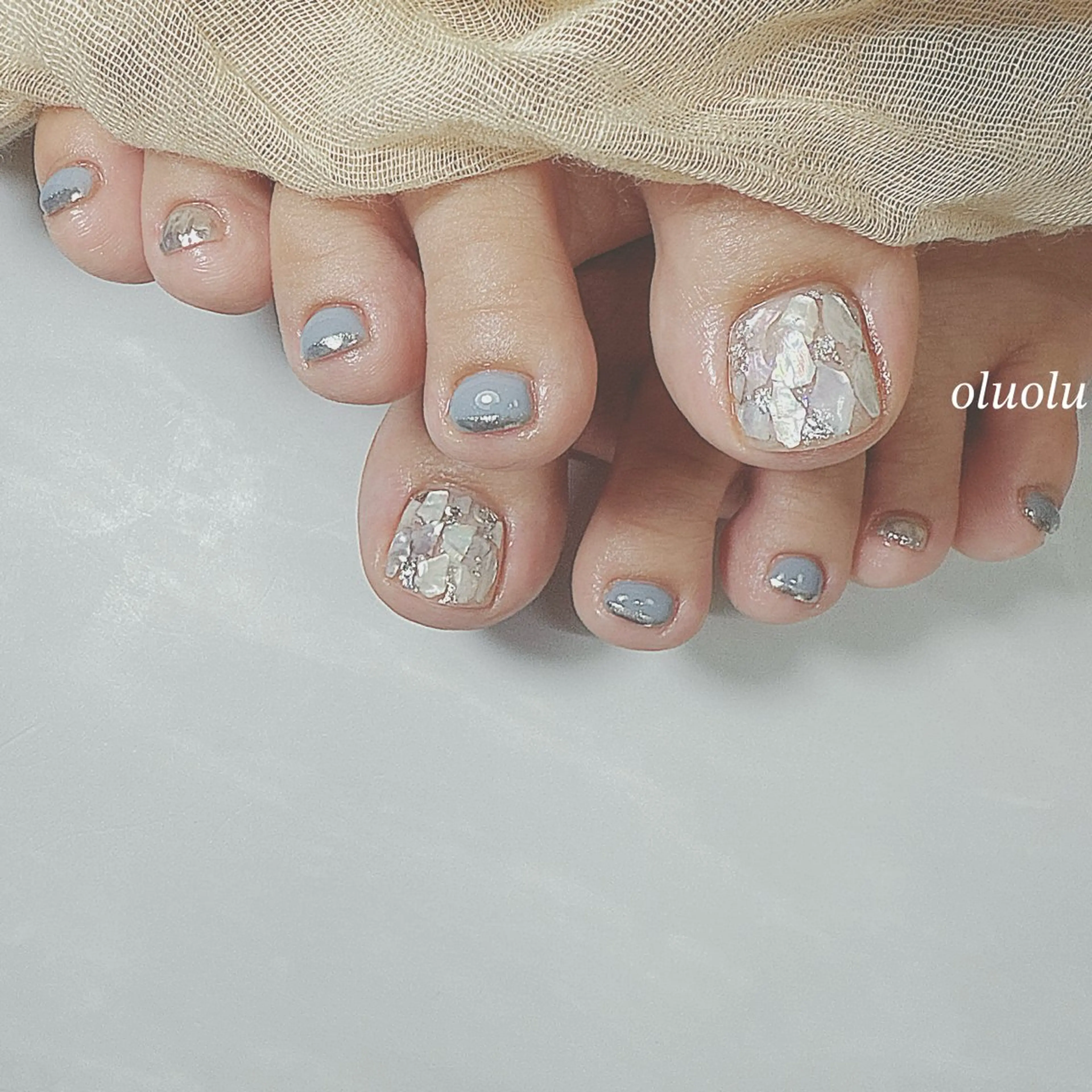 ネイル アートネイル フットネイル ニュアンスネイル 夏ネイル フットネイル 大村 紬華のネイルデザイン