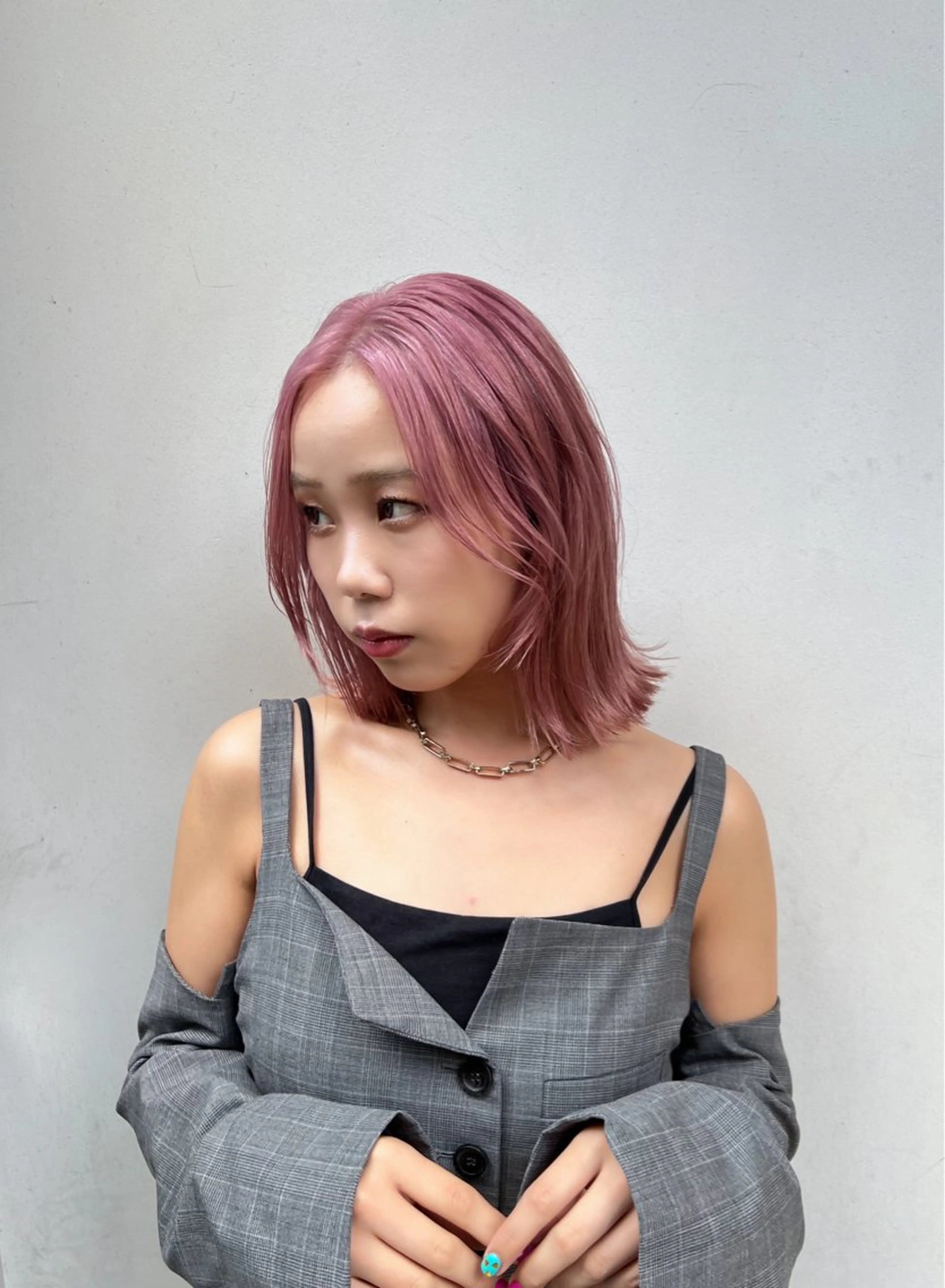 ミディアム カラー ヘアカラー Stam所属・パーマ/ボブ /ブリーチ チヒロのヘアスタイル