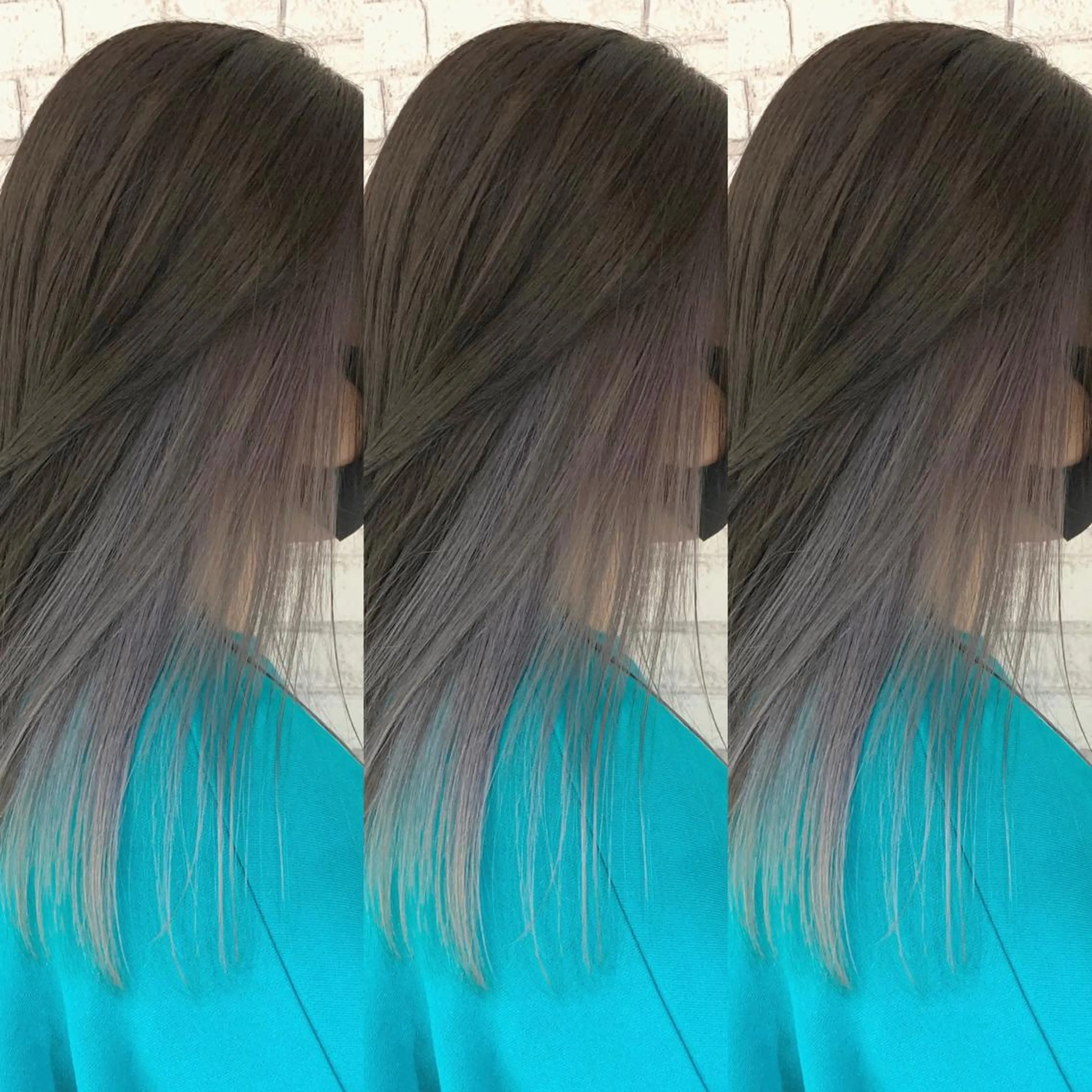 ミディアム カラー カット ヘアカラー ダメージレスカラー /透明感カラー 上長のヘアスタイル