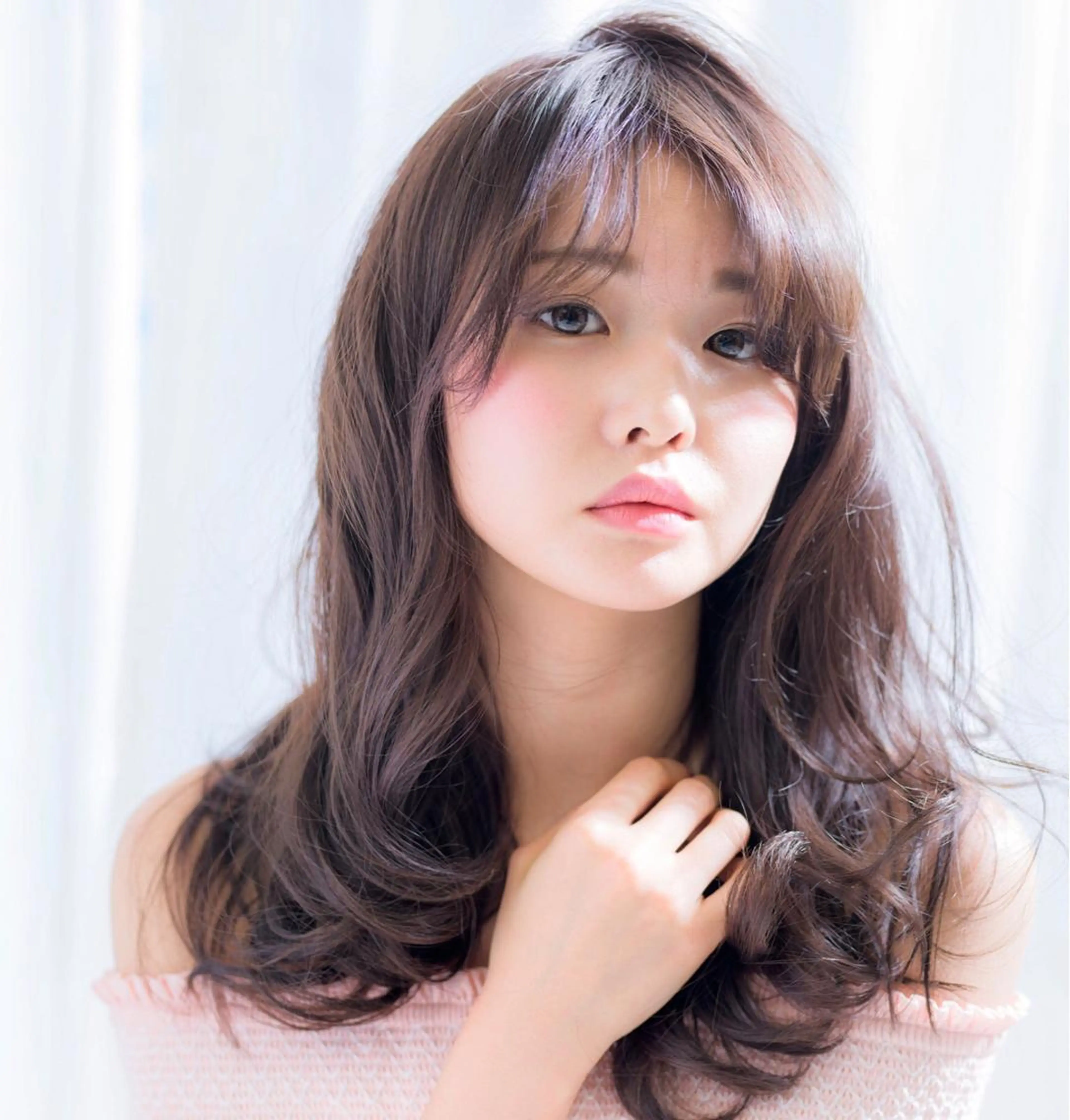 ミディアム カラー パーマ ヘアアレンジ ミディアムパーマ 宮澤  タケル ミディアムヘアのヘアスタイル