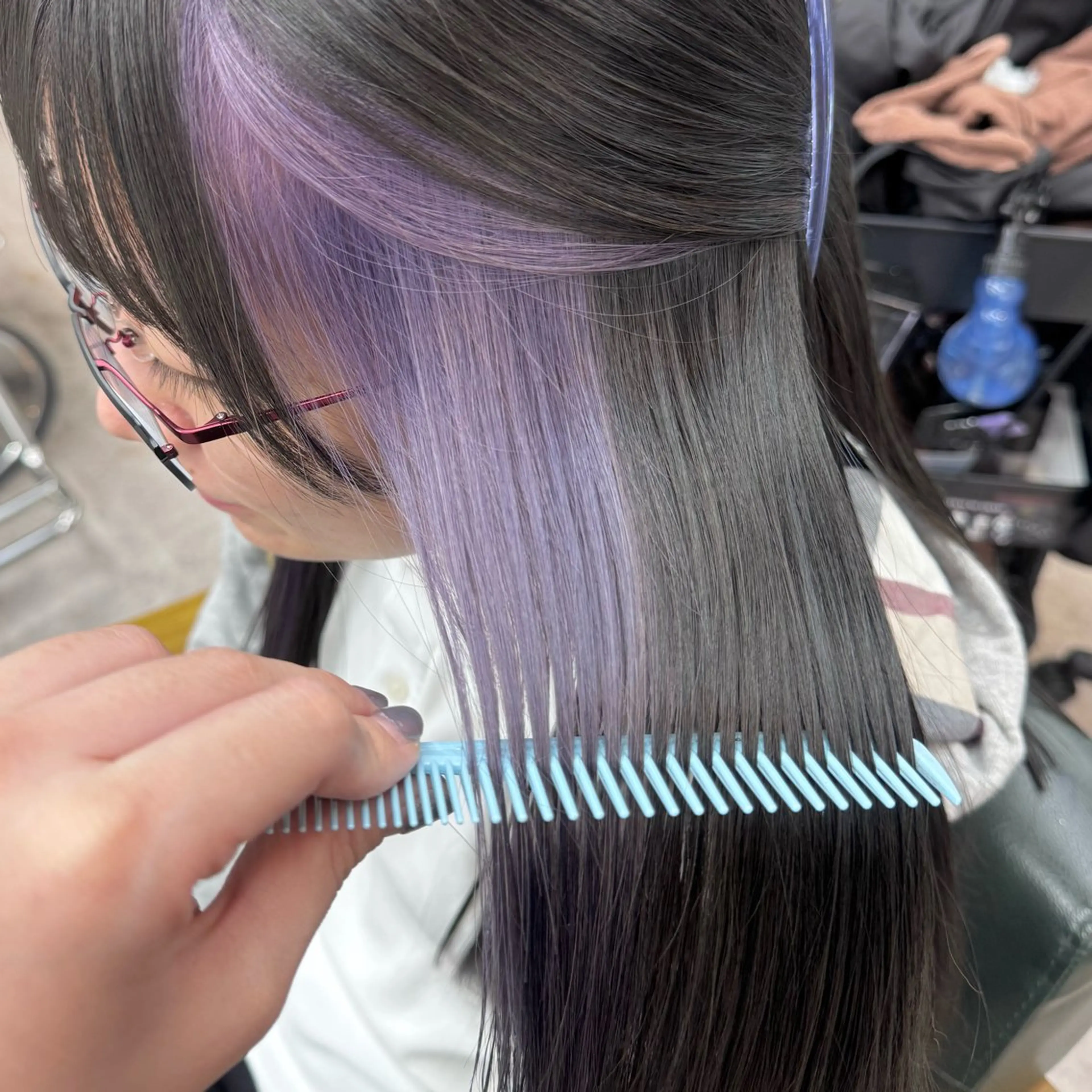 ロング カラー ヘアカラー JUNSHIN🦋 ヘアセット／カラーのヘアスタイル