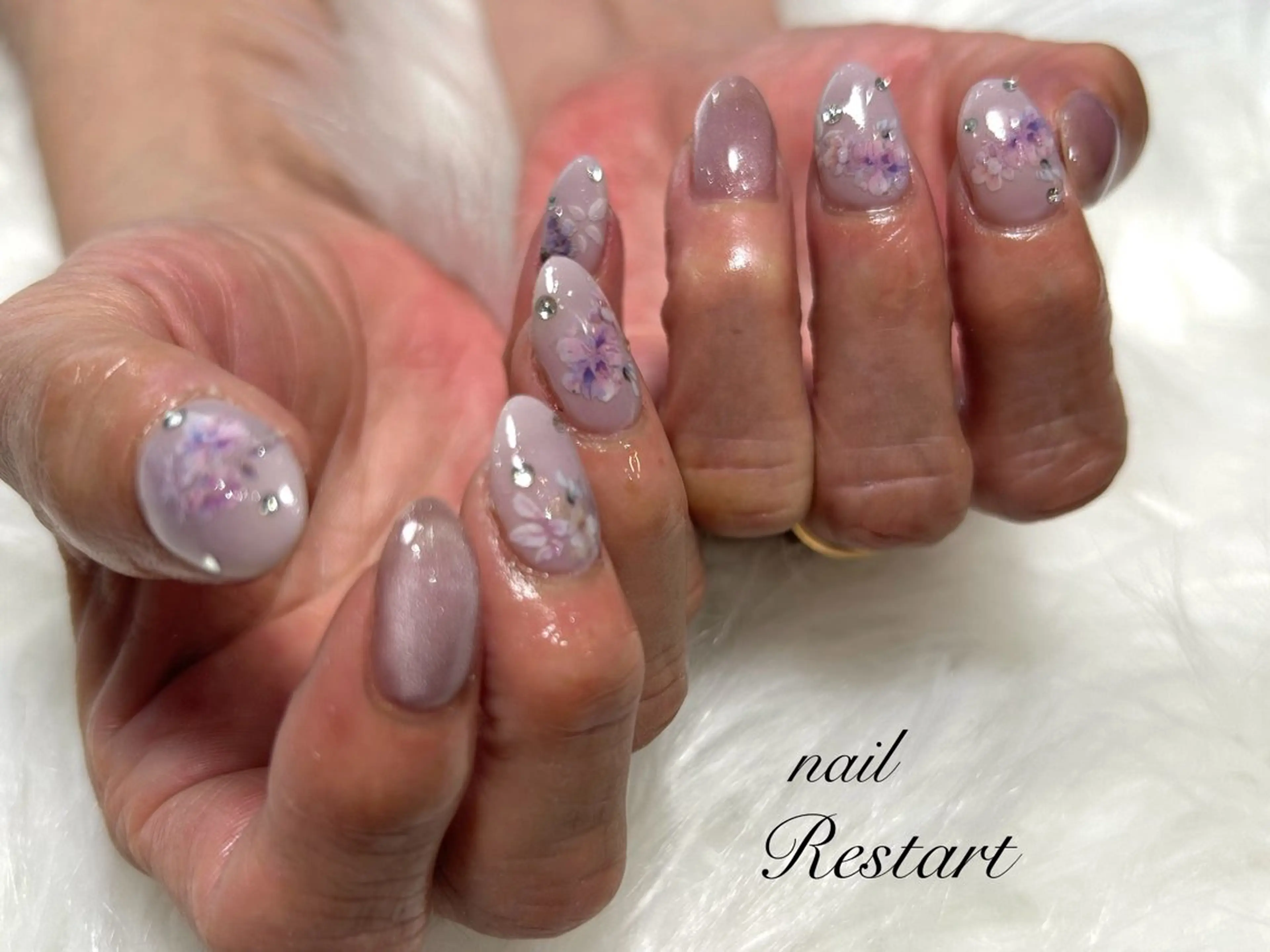 ミディアム ハンドネイル nail Restart所属・Restart YURIのネイルデザイン