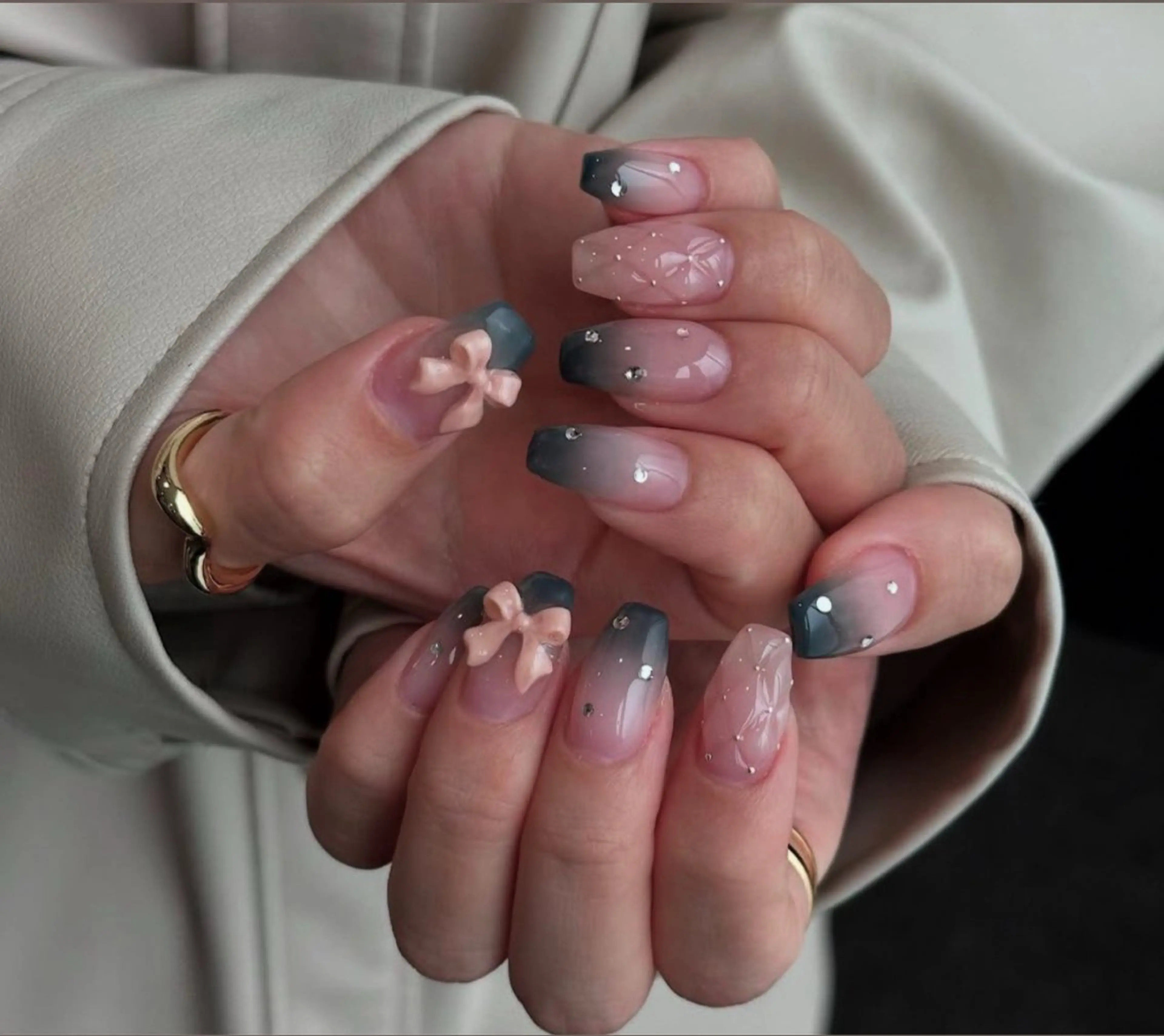 ネイル アートネイル オーロラネイル チークネイル フレンチネイル ガラスフレンチ 🎀🎀YooLi Nail Salonのネイルデザイン