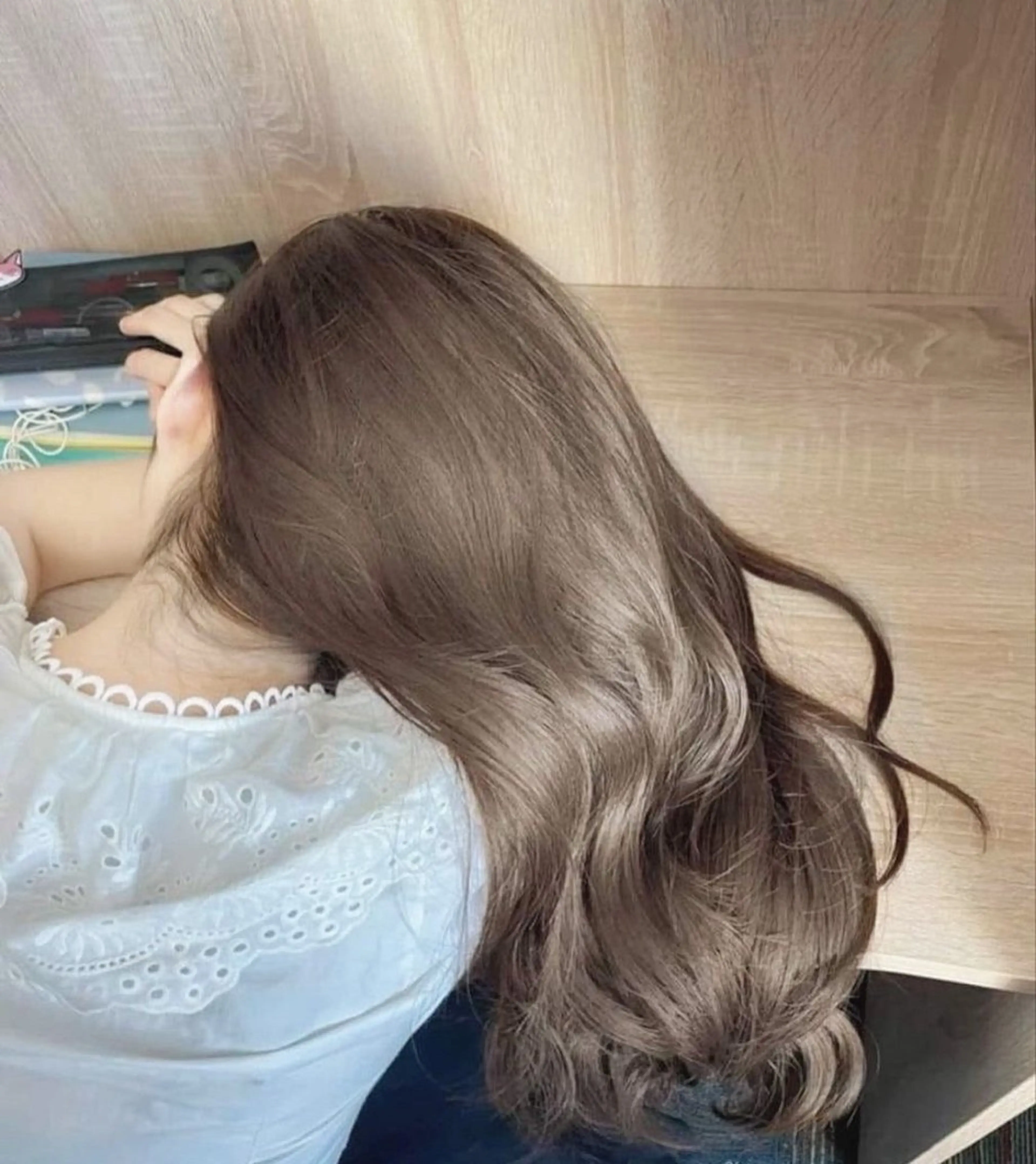 ロング カラー ヘアカラー トリートメント ヘアセット IVE所属・ブリーチなし🤍 渋谷／原島杏奈のヘアスタイル