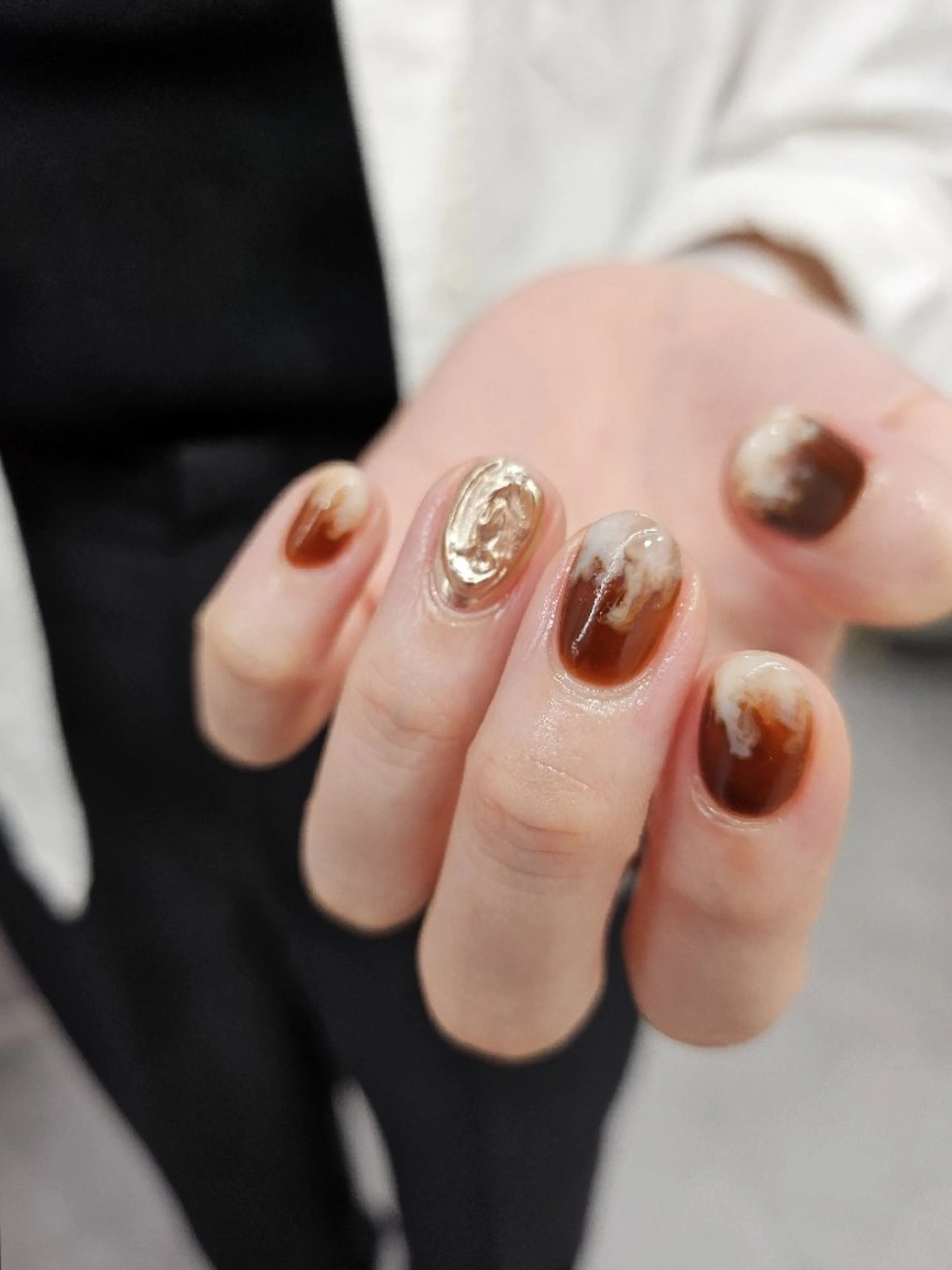 ネイル ジェルネイル ミラーネイル ニュアンスネイル パラジェル ハンドネイル puku nail 🌼kazu🌼のネイルデザイン