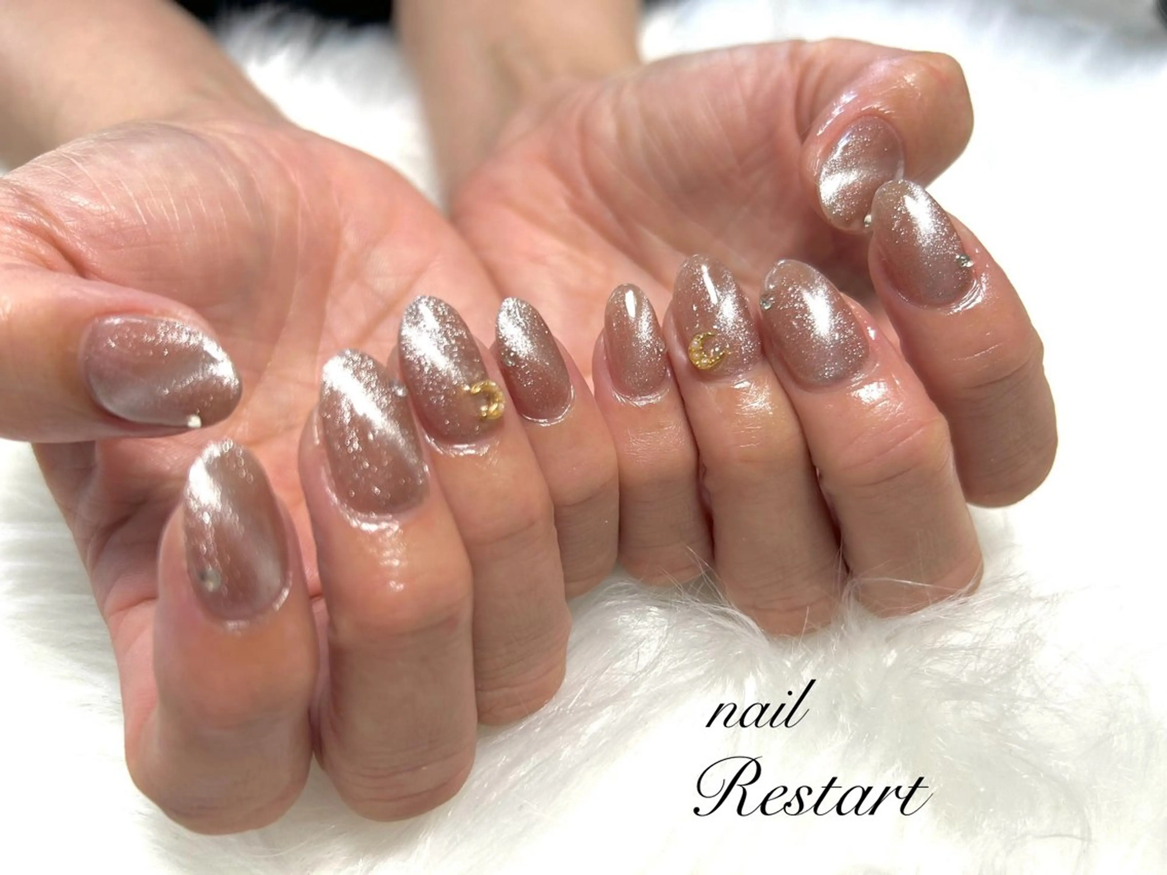 ミディアム ハンドネイル nail Restart所属・Restart YURIのネイルデザイン