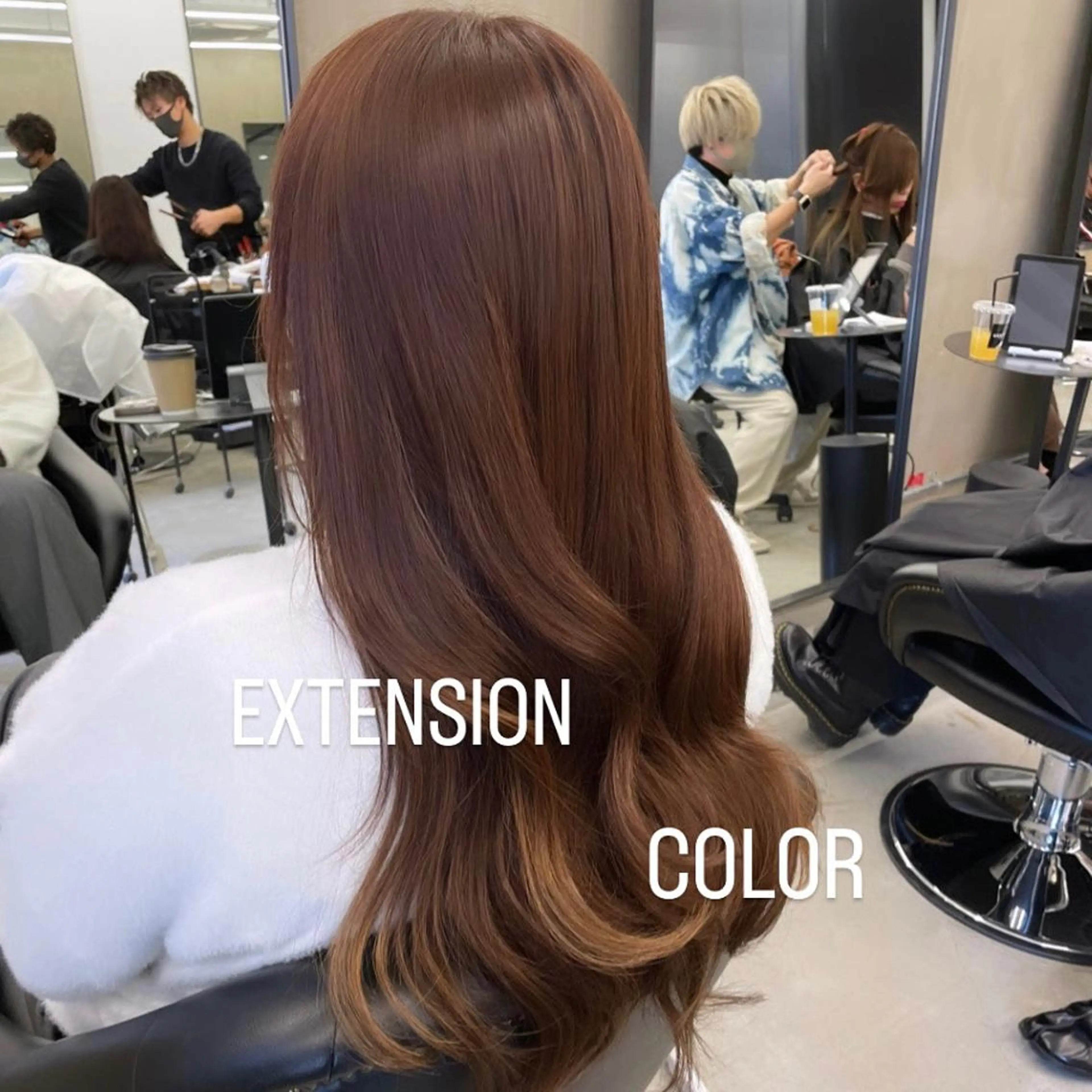 ロング カラー ヘアカラー エクステ エクステ🩵ブリーチ 韓国ヘア🩵KAEのヘアスタイル