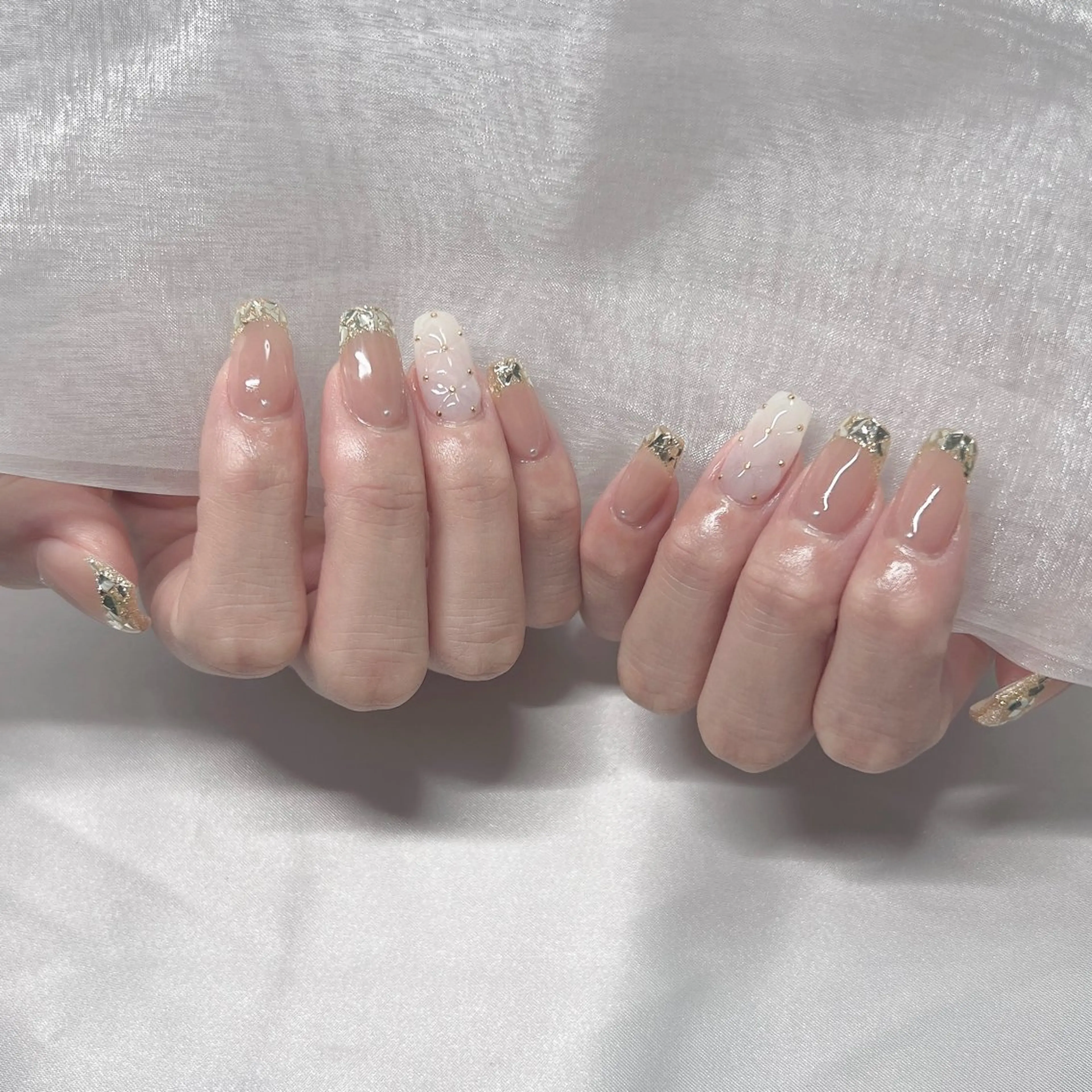 ネイル ジェルネイル 韓国ネイル ラメ(グリッター) マグネットネイル ミラーネイル ハンドネイル -nail salon-Reward所属・nail salon Rewardのネイルデザイン