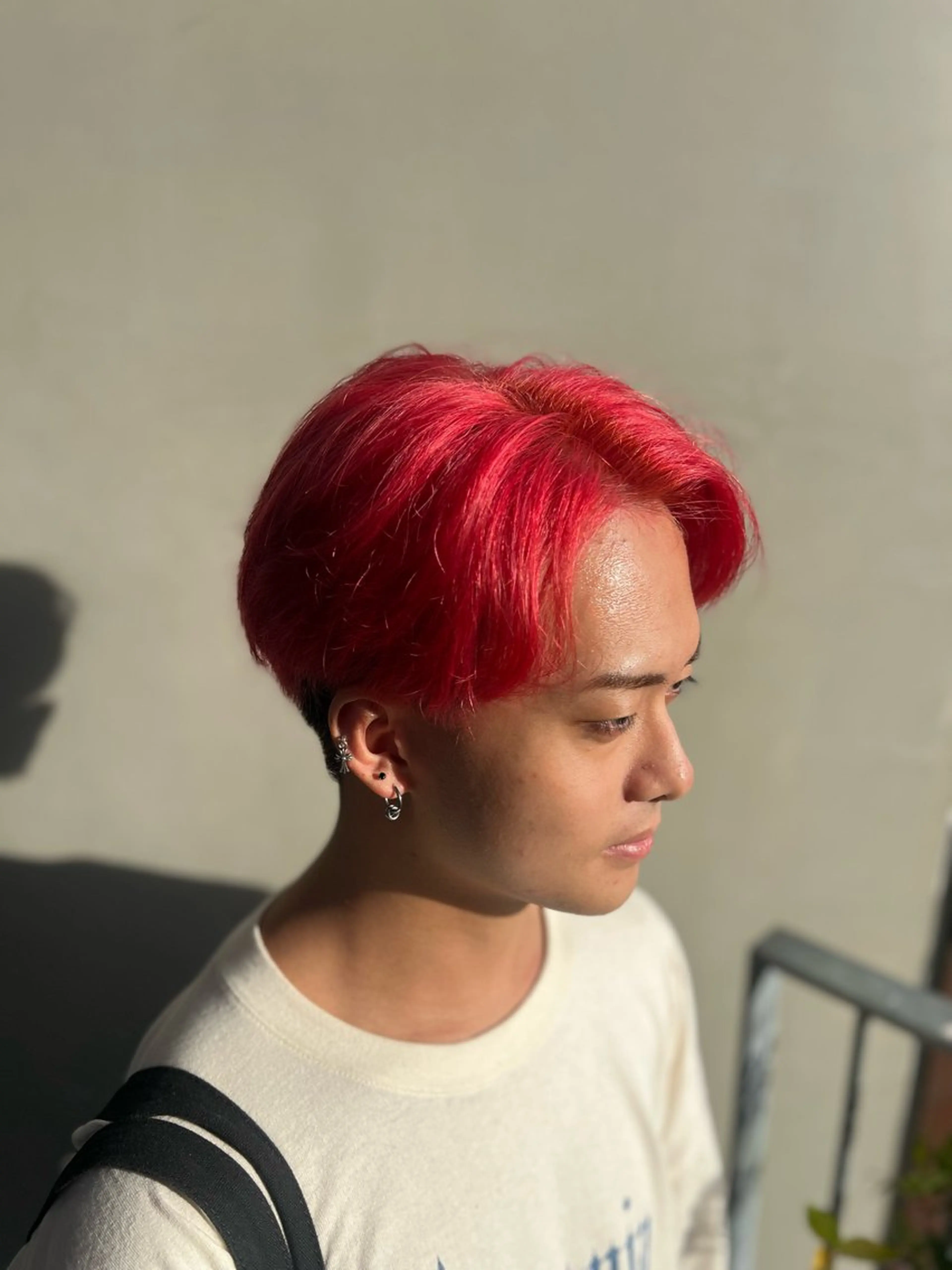 カラー メンズ ダブルカラー寒色系 ボリューム改善ハヤトのヘアスタイル