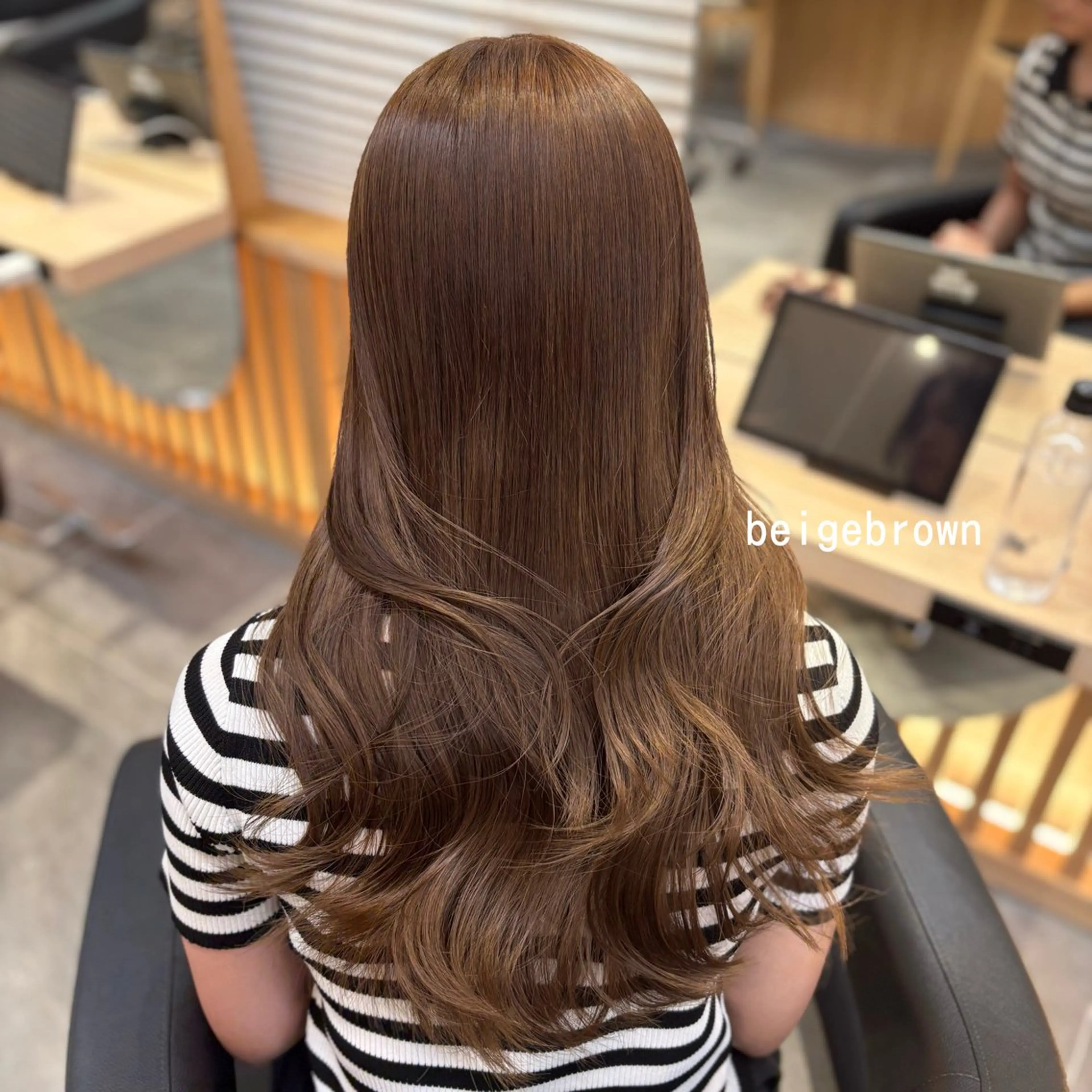 ロング カラー カット ヘアカラー トリートメント ヘッドスパ nana【艶髪】/ 顔まわり/縮毛矯正のヘアスタイル