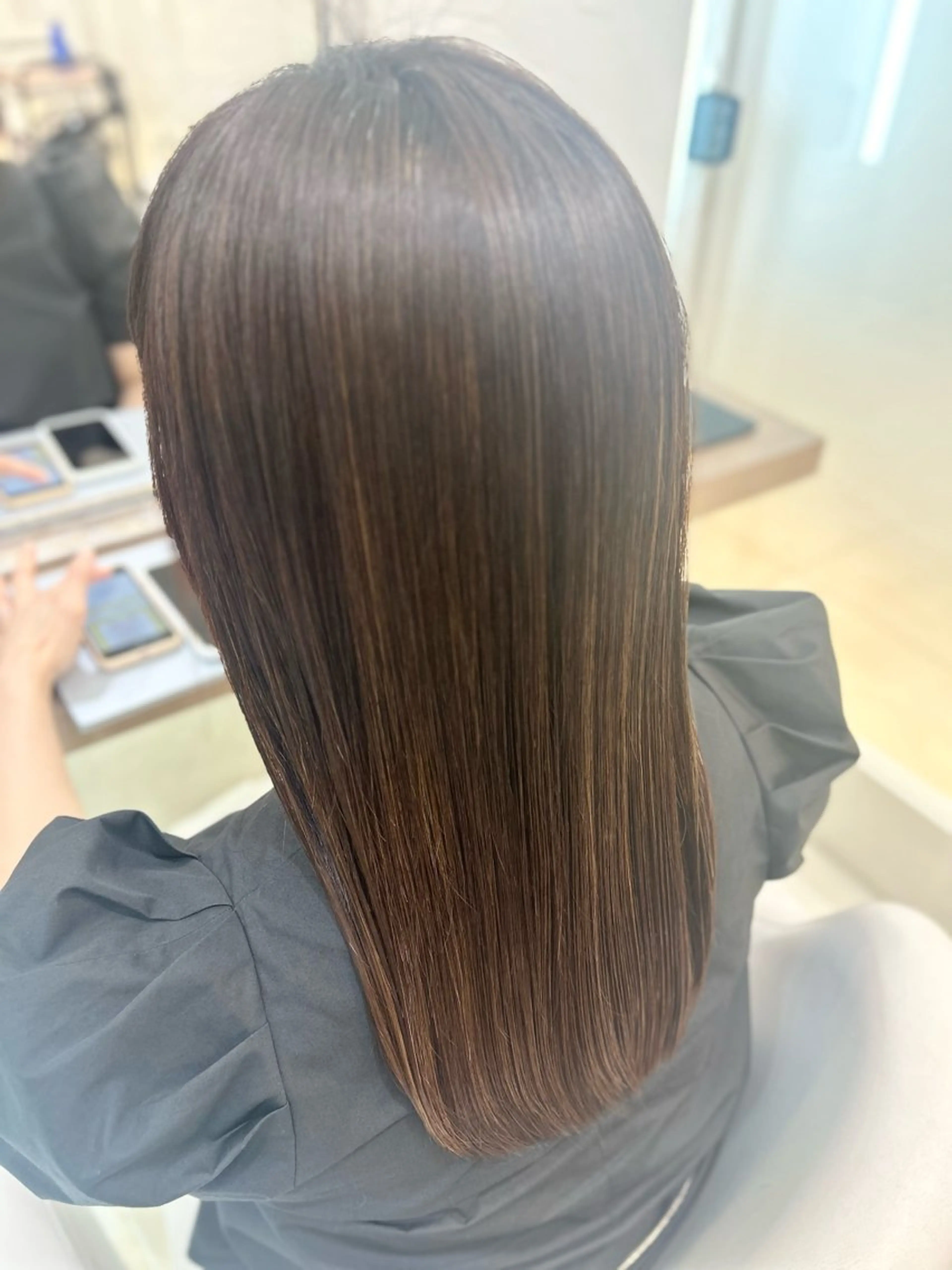 ロング パーマ カット 縮毛矯正 トリートメント 艶質改善/縮毛矯正 ササキナツミのヘアスタイル