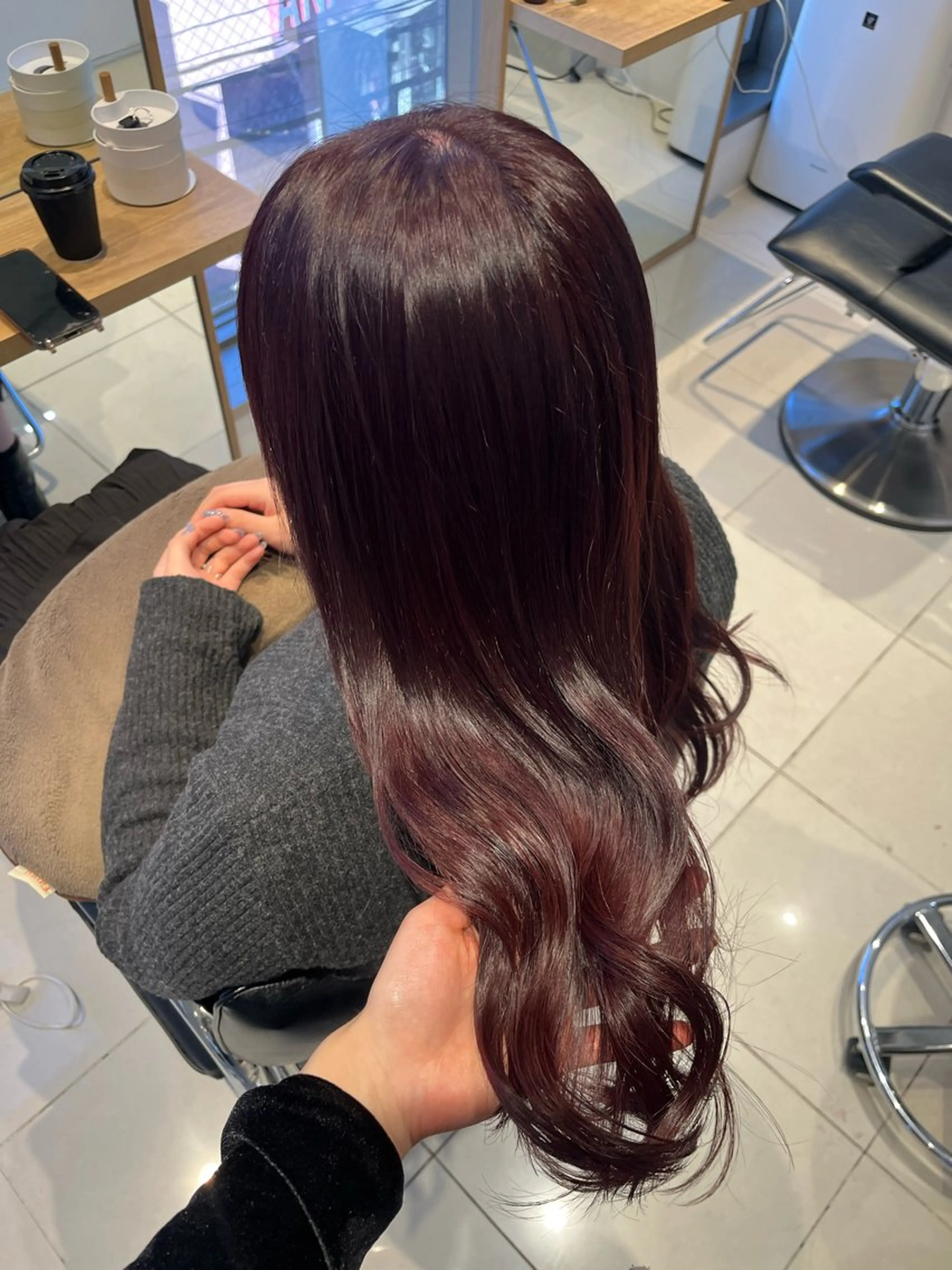 ミディアム ヘアカラー トリートメント ヘアセット 艶髪/暖色カラー/ ◎RUKI.のヘアスタイル