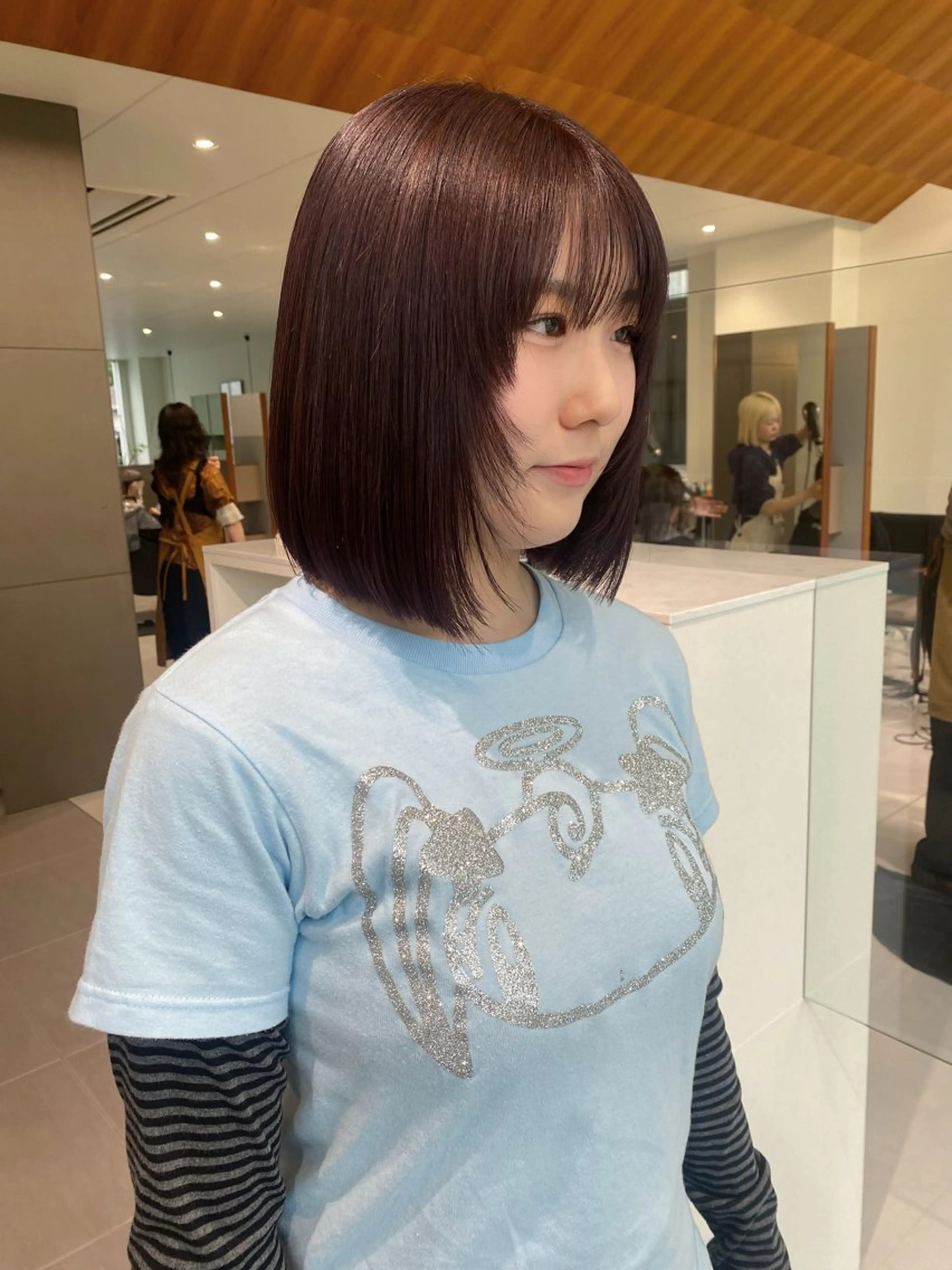 ミディアム ラベンダーブラウン 🎀透明感× 暖色カラーつな🎀のヘアスタイル