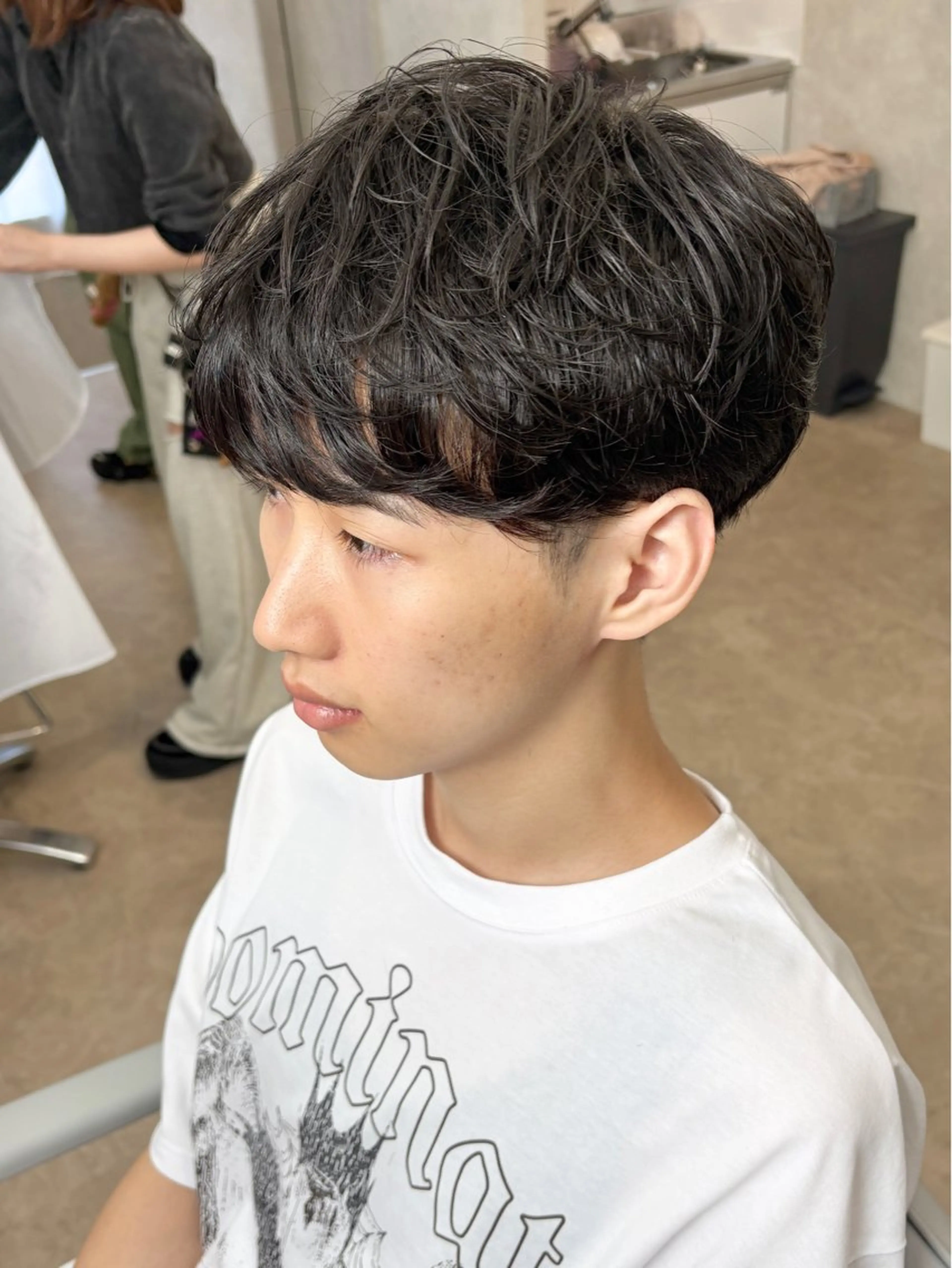 パーマ メンズ カット パーマ 🧸韓国ヘア/メンズ KURUMI🤍のヘアスタイル