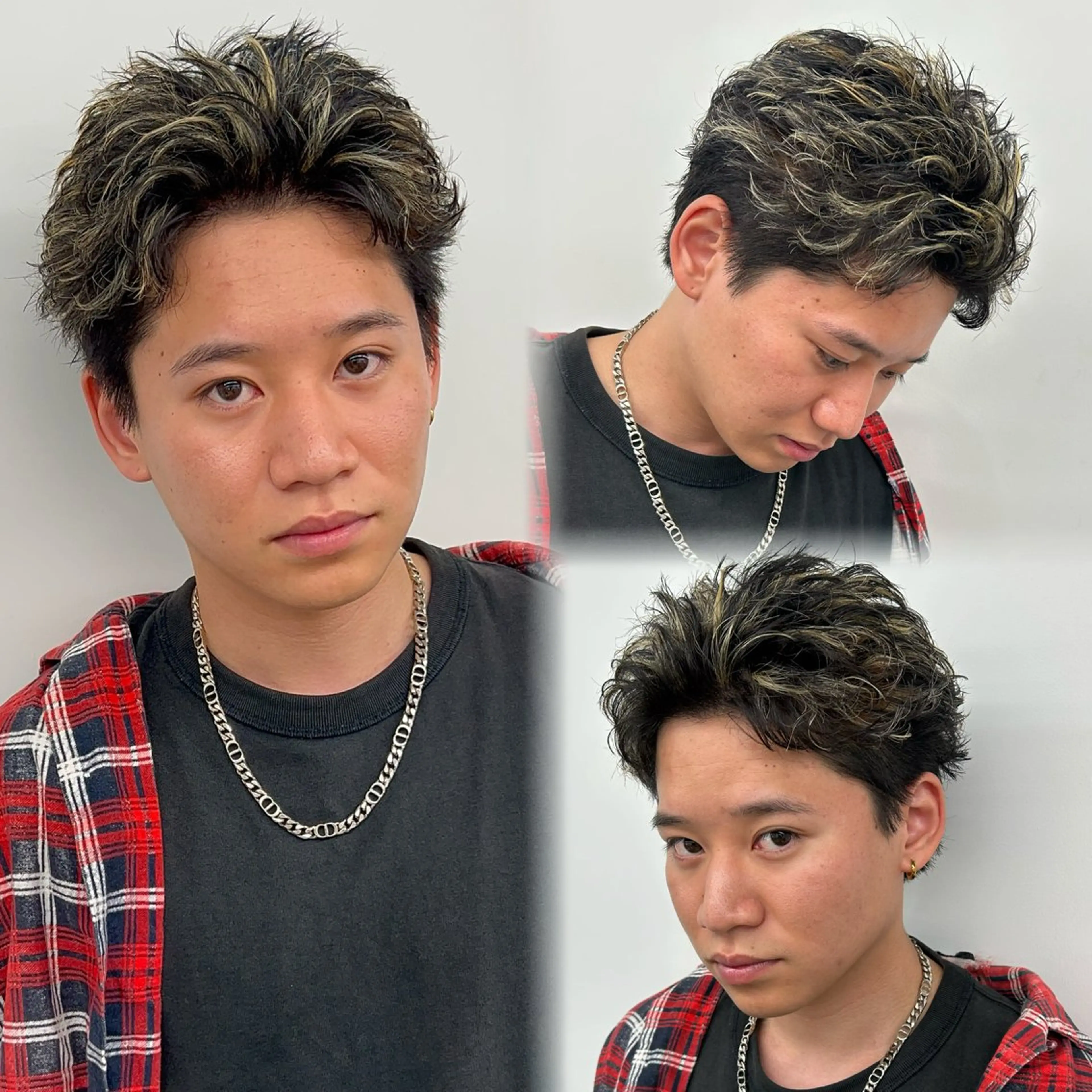 カラー パーマ メンズ カット ヘアカラー パーマ 安達 脩人のヘアスタイル