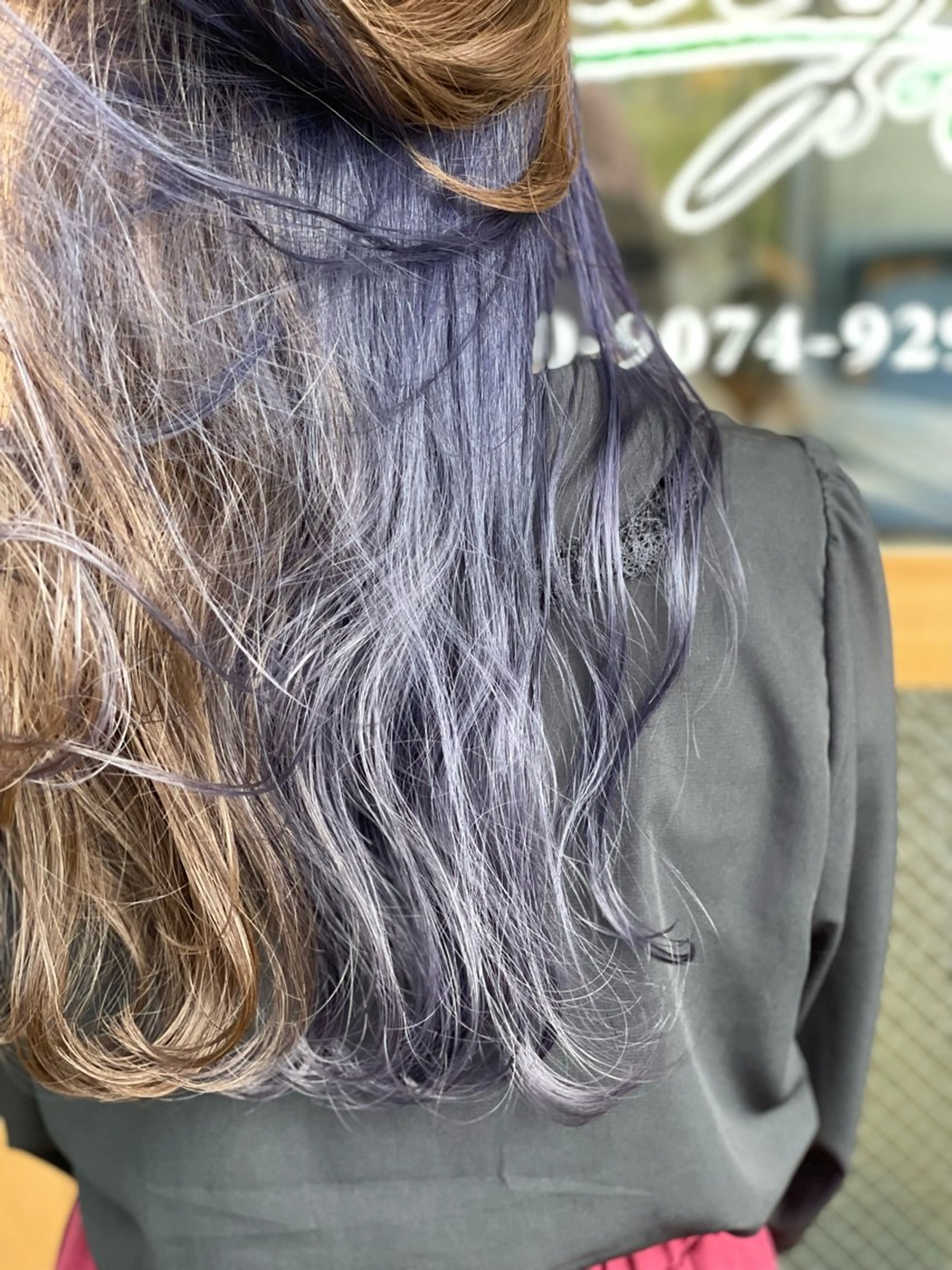 ロング カラー ブルーカラー ブルーバイオレット インナーカラー バイオレットカラー ヘアカラー トリートメント Snaly カラー特化ページのヘアスタイル