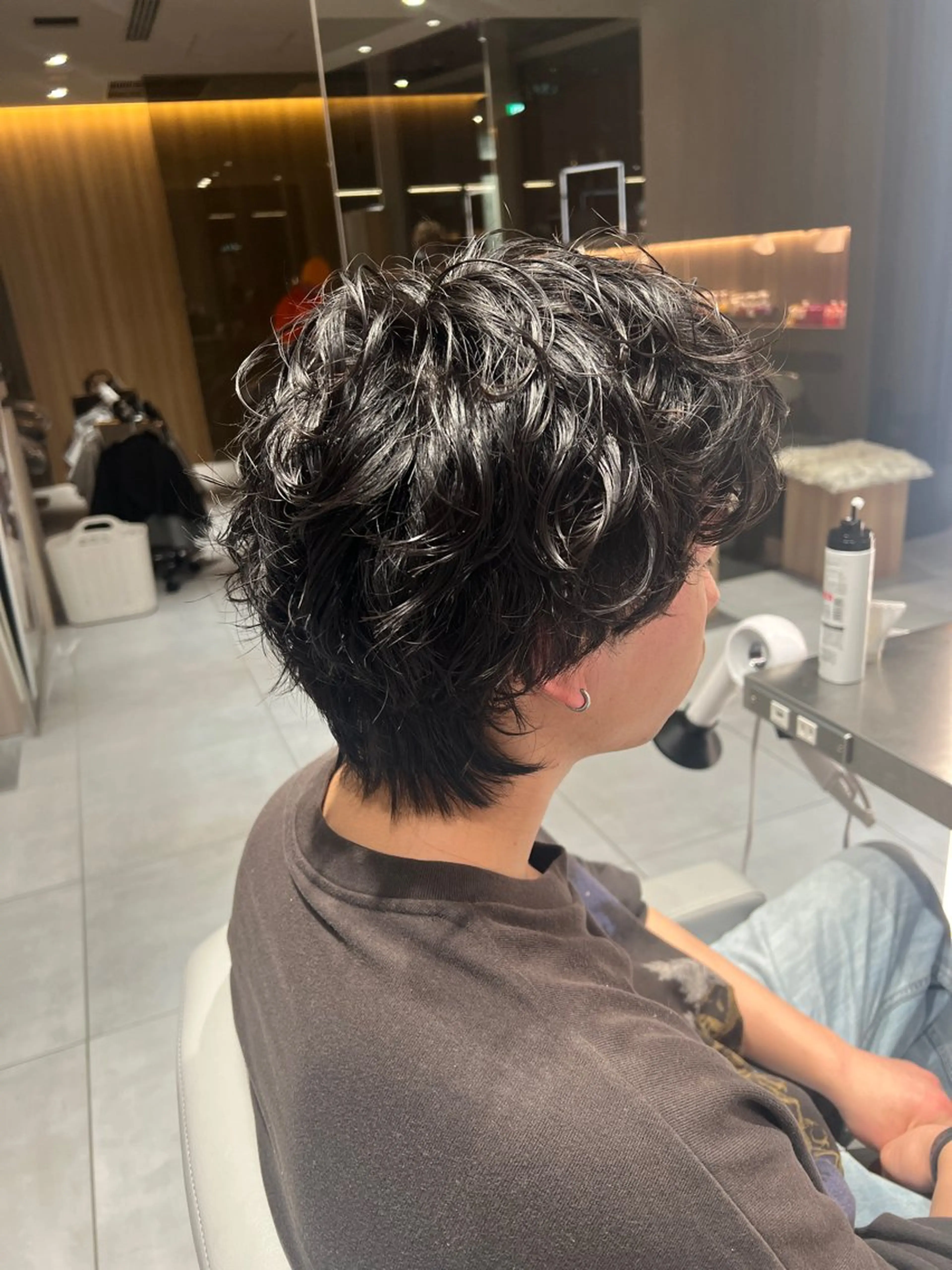 パーマ メンズ メンズパーマ スパイラルパーマ kako　ショート ボブのヘアスタイル