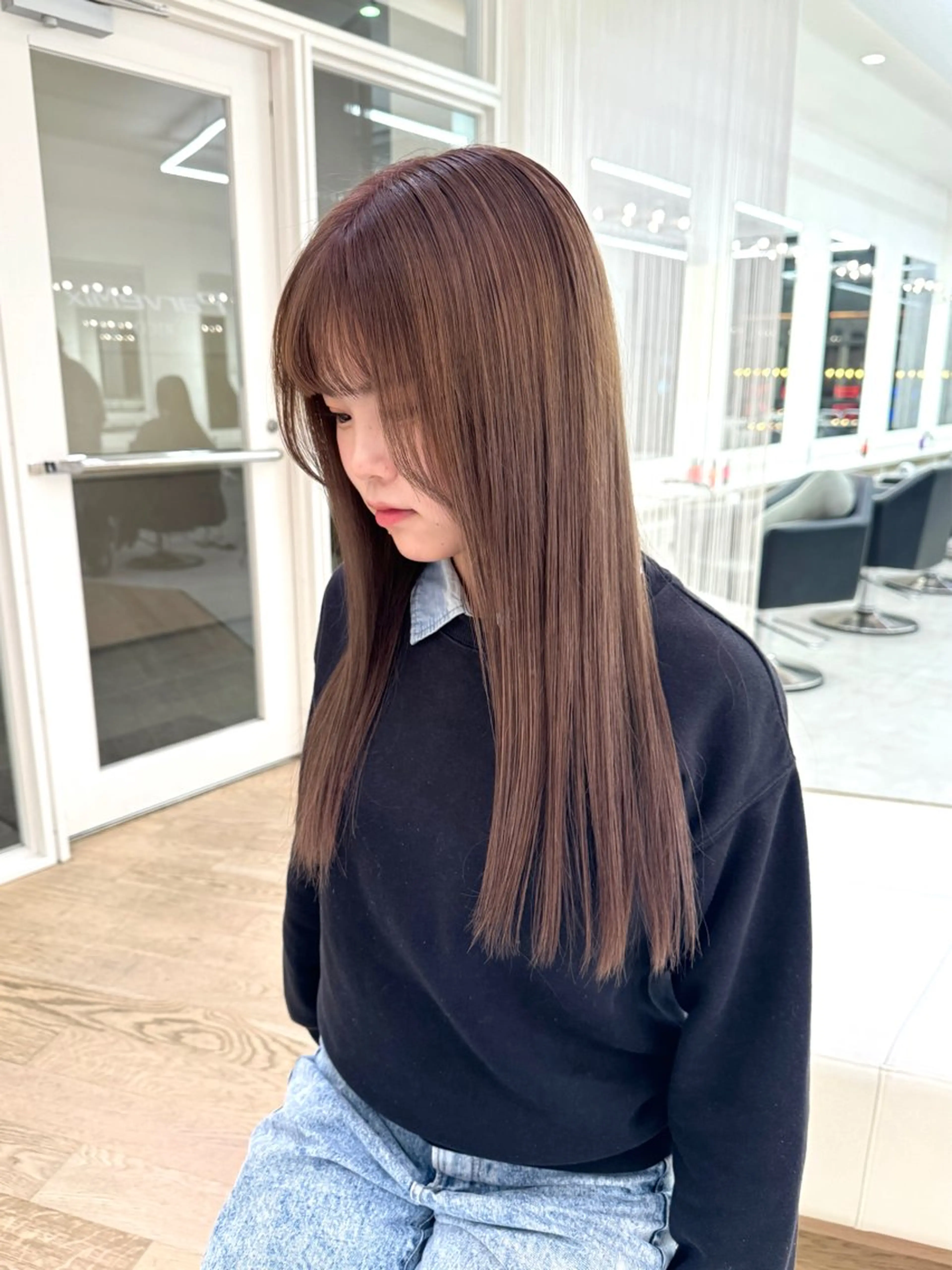 ロング カラー カット ヘアカラー ParveMix NANOのヘアスタイル