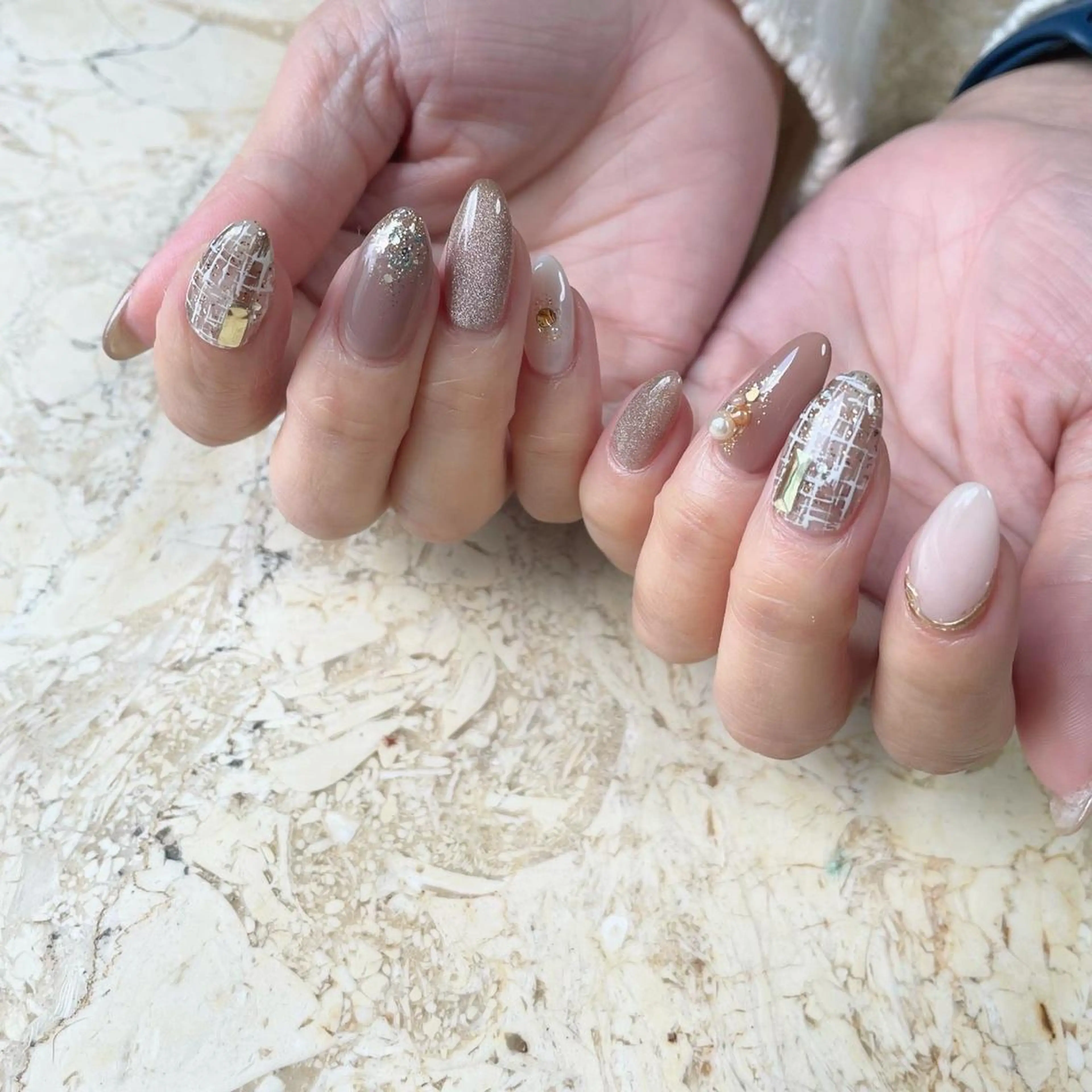 ネイル アートネイル フレンチネイル ジェルネイル 韓国ネイル マグネットネイル ハンドネイル フットネイル nail salon mieux(ミュー)のネイルデザイン