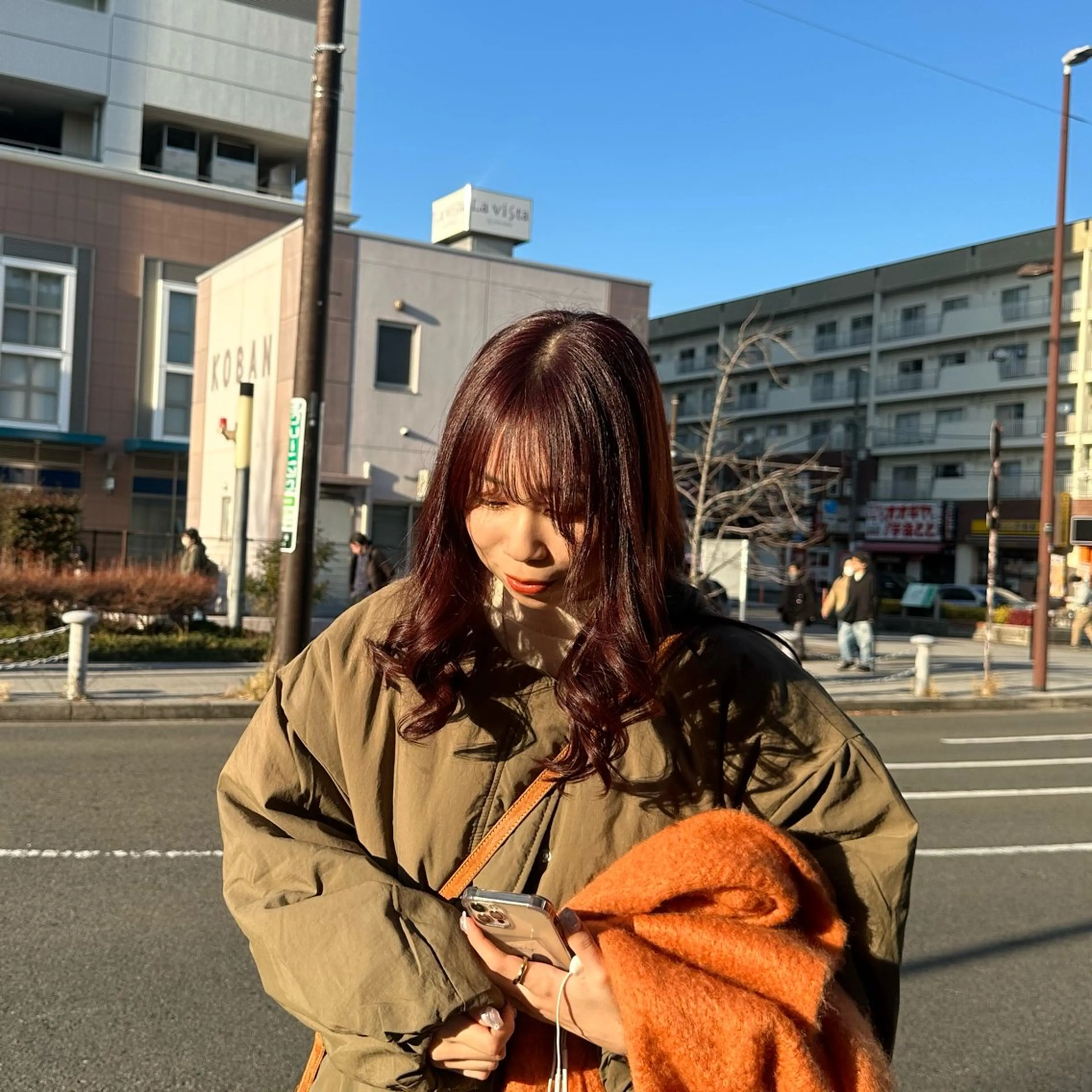 セミロング カラー ヘアカラー 𓍯暖色/韓国風 田中沙羅‎𓍯のヘアスタイル