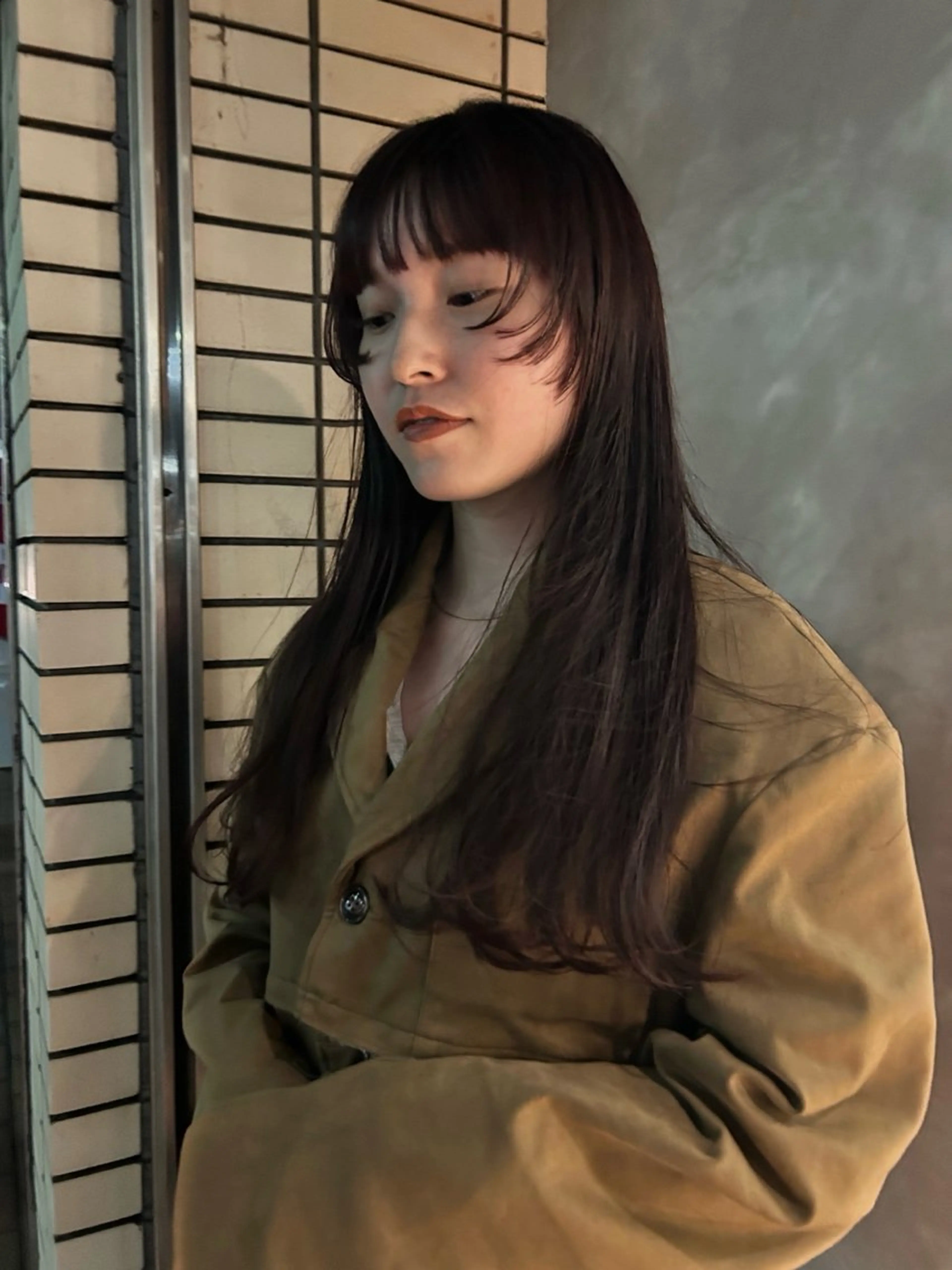 ロング カラー デザインカット/ パーマ/nanaのヘアスタイル