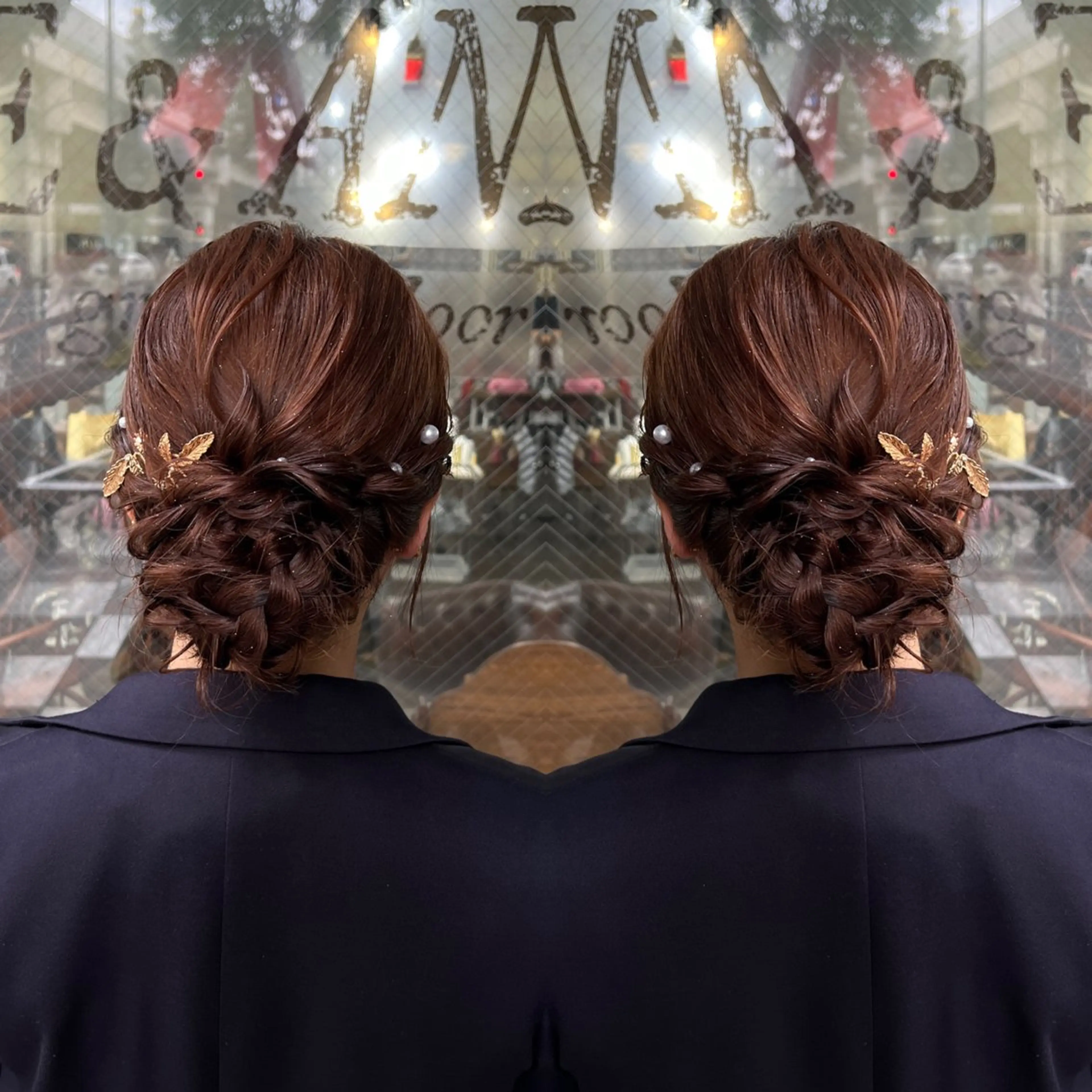 ミディアム ヘアアレンジ ヘアセット ショートカット/ ショートボブ/AOIのヘアスタイル