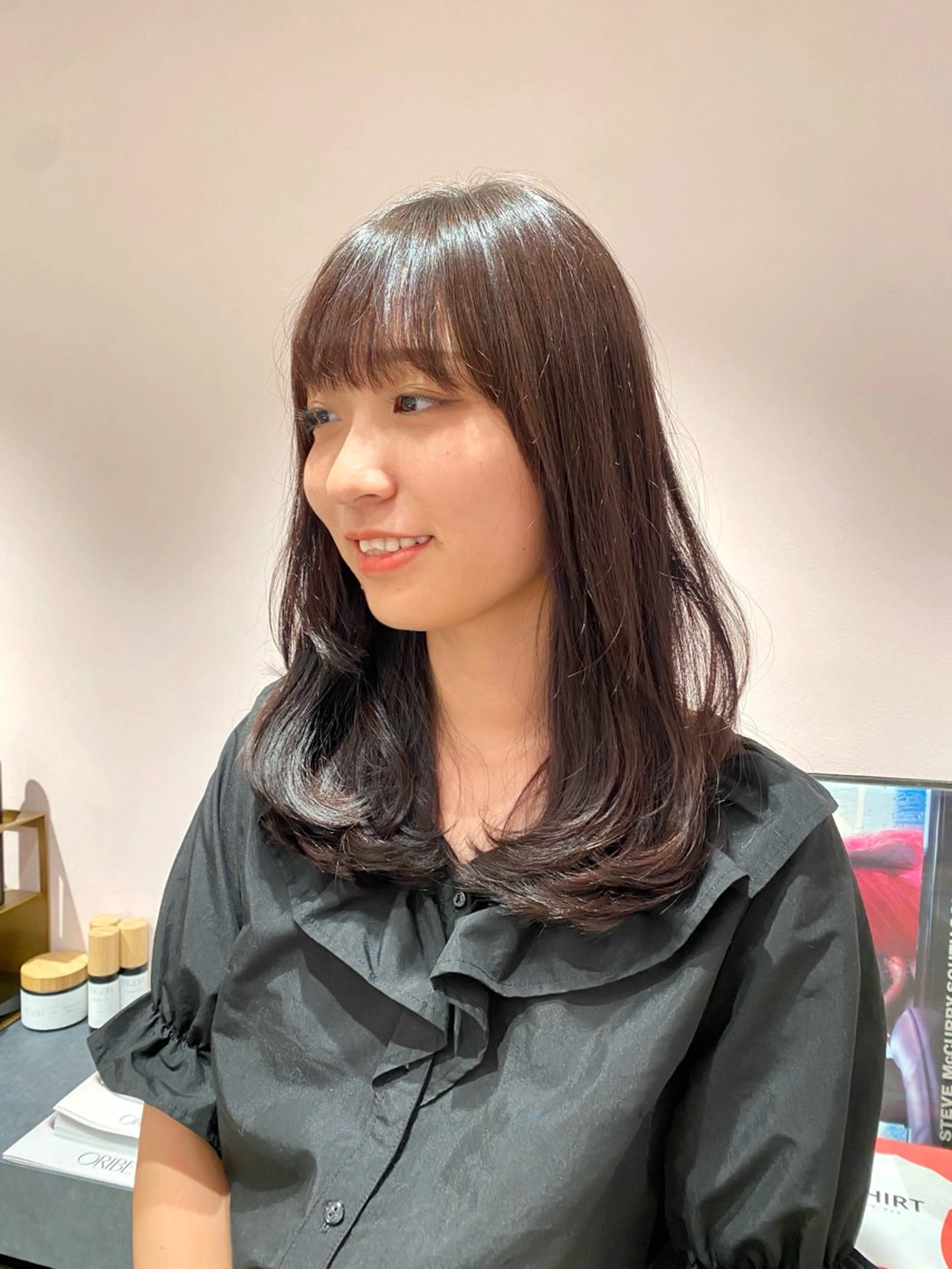 ミディアム パーマ ミディアムパーマ 🫧Miyu /ブロー🫧のヘアスタイル