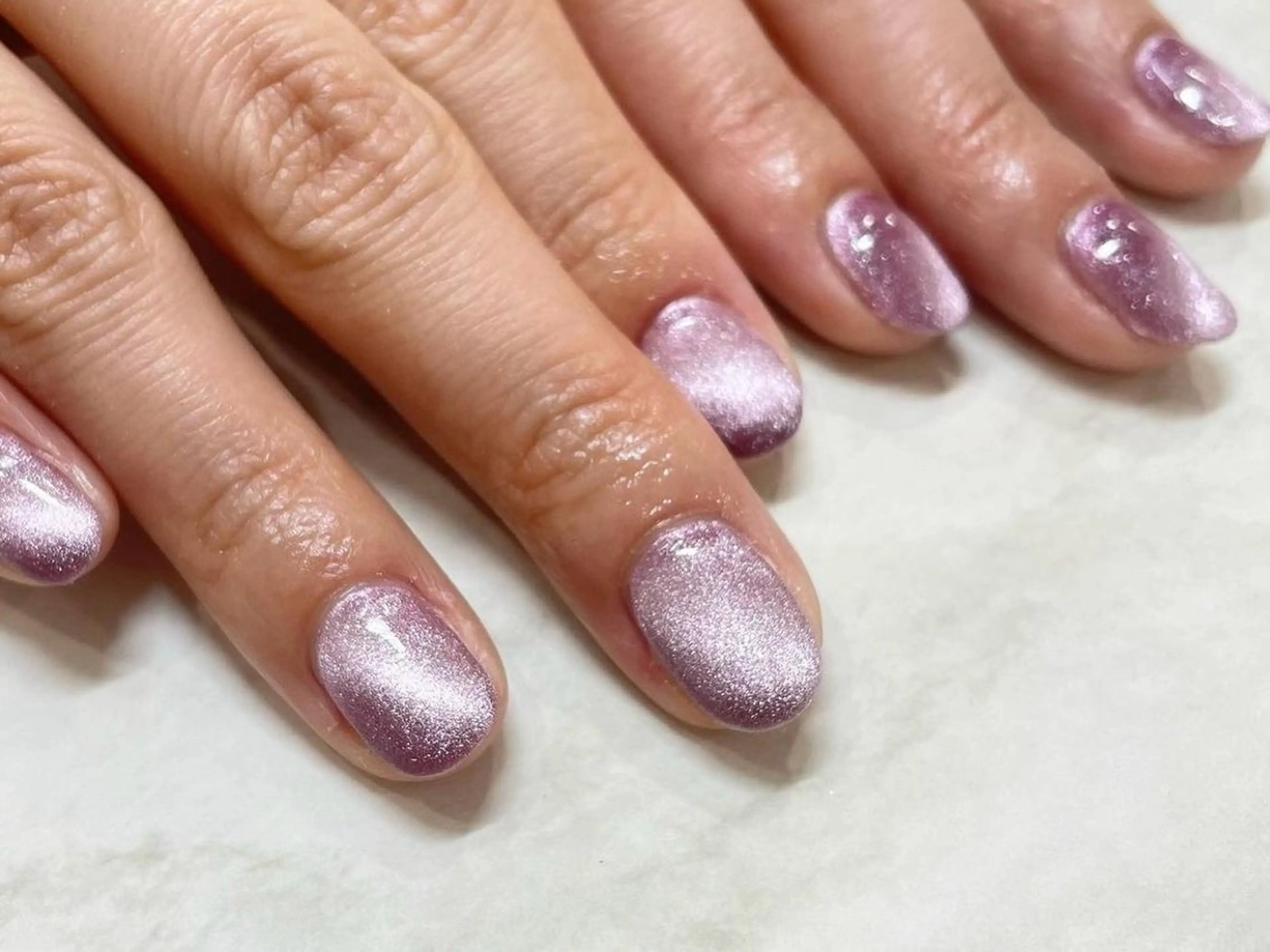 ネイル マグネットネイル ワンカラーネイル ハンドネイル angelina星が丘店（旧：angelina東山公園駅前店）所属・KAORI🦄 星ヶ丘徒歩1分サロンのネイルデザイン