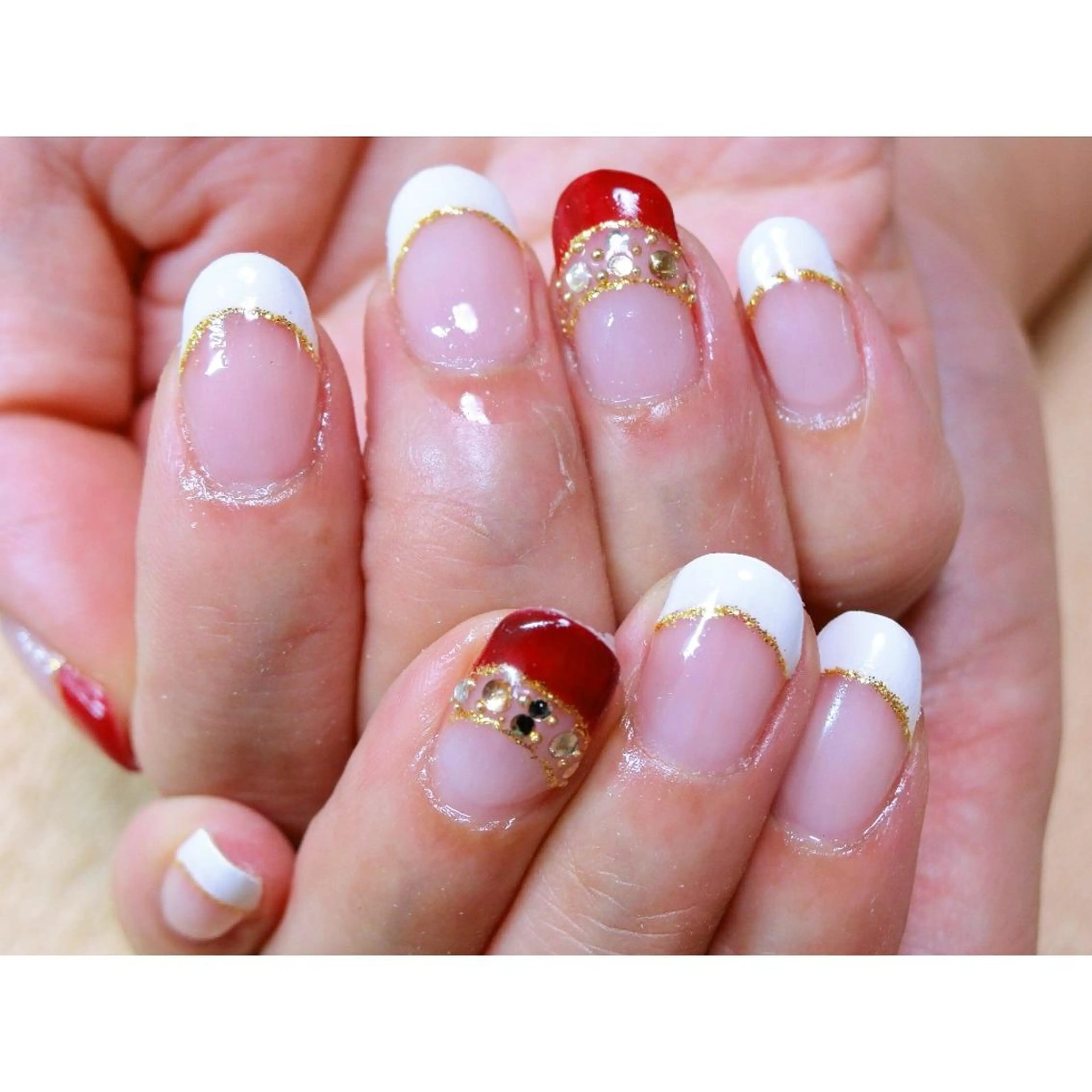 ネイル 痛ネイル/ワンホン/ フィルイン/長さだしのネイルデザイン