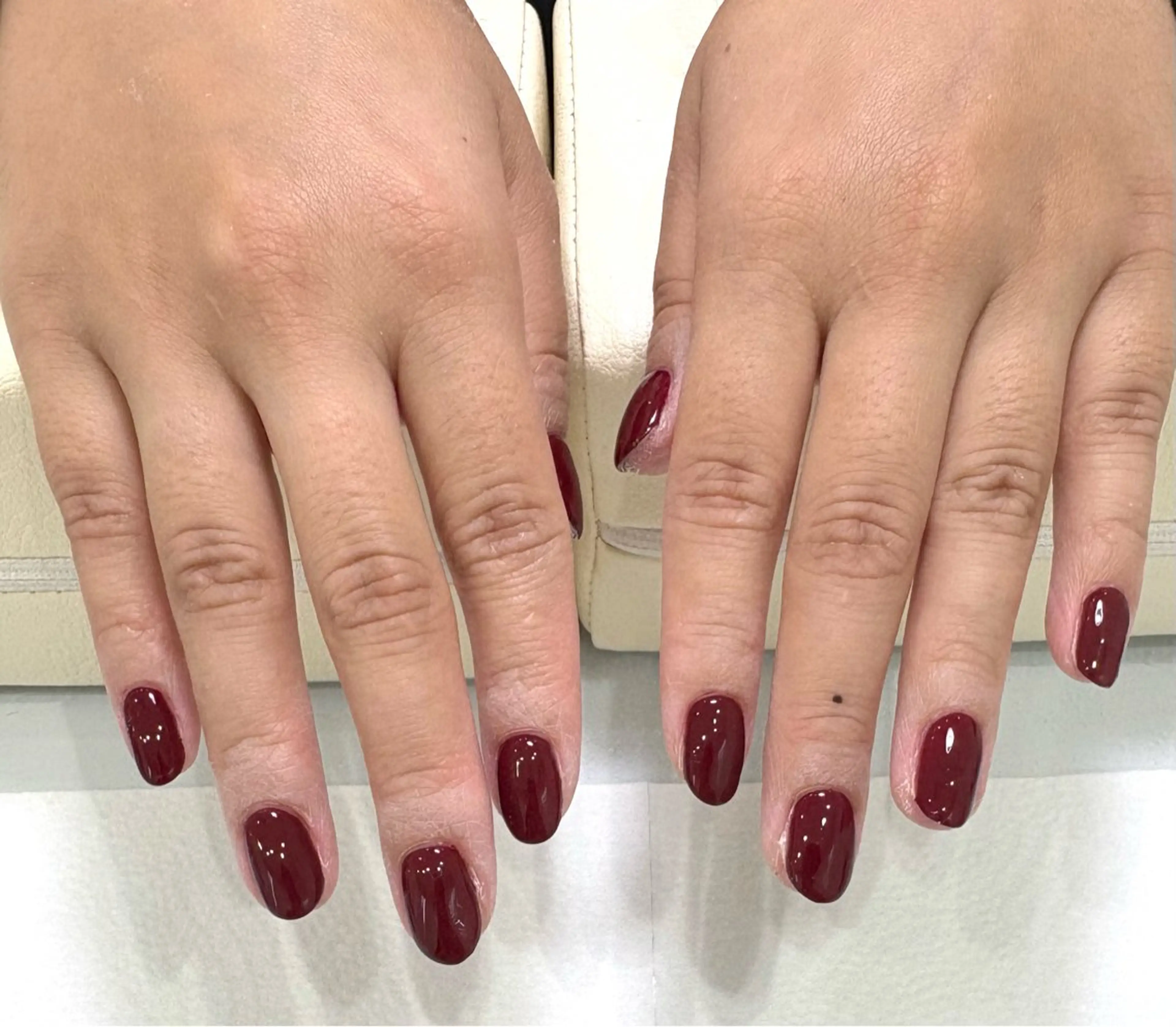 ネイル ボルドー エルバイノリコ 嶋岡のネイルデザイン