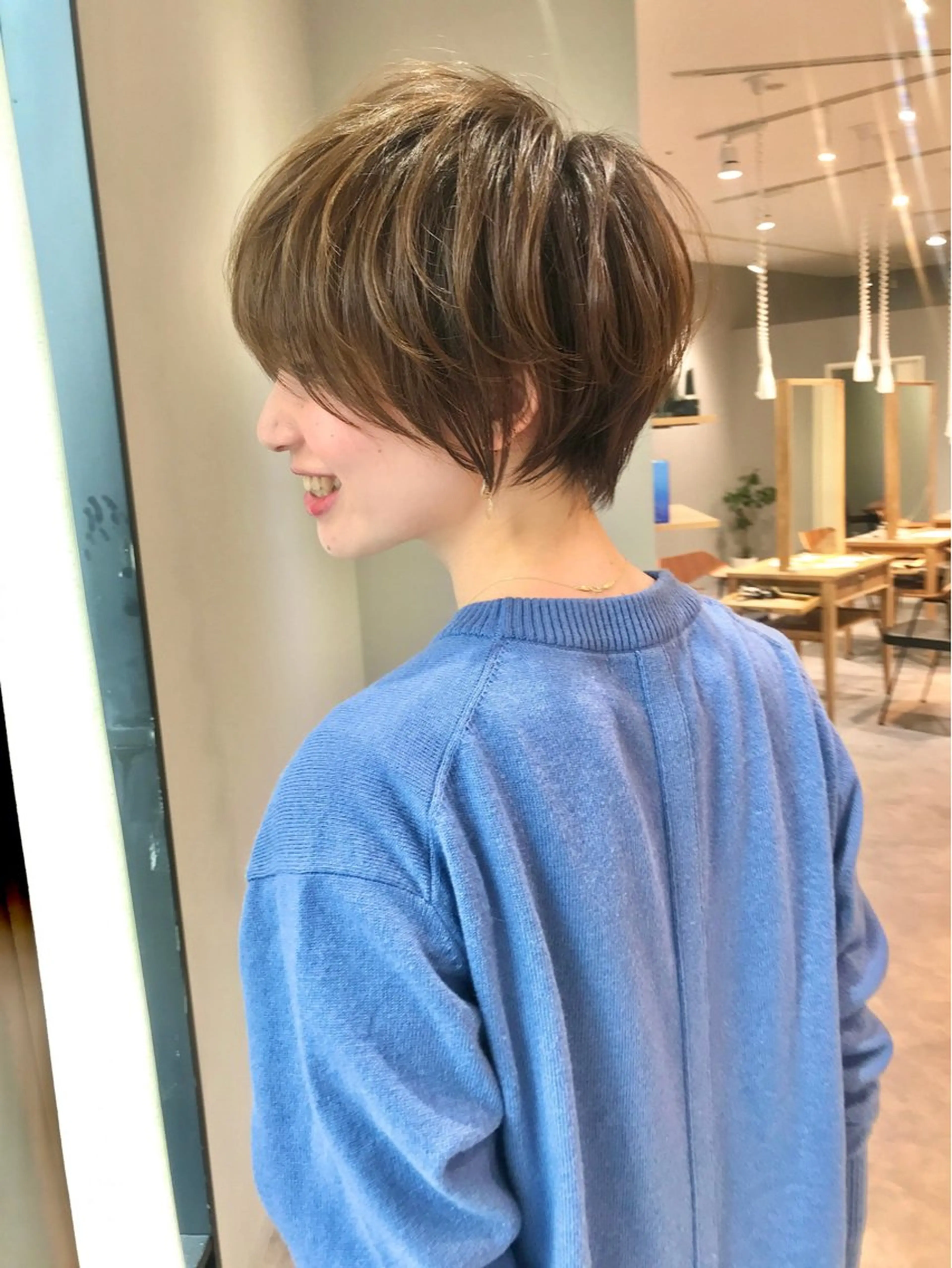 ショート カラー パーマ ヘアアレンジ メンズ ナチュラルレイヤー 似合わせ✨よね🍋のヘアスタイル