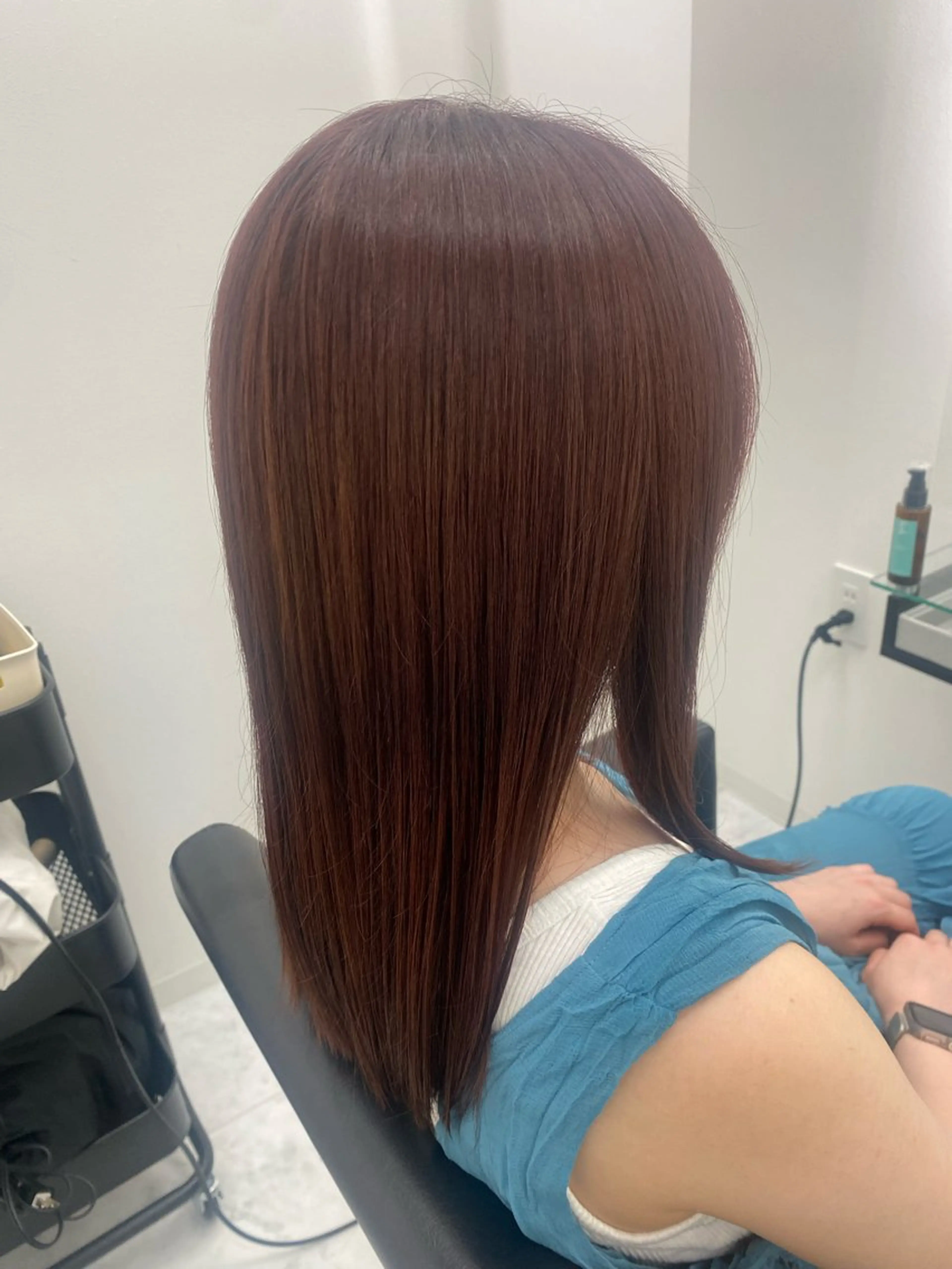 セミロング ピンクブラウン 髪質改善サロン🫧 セキチサトのヘアスタイル