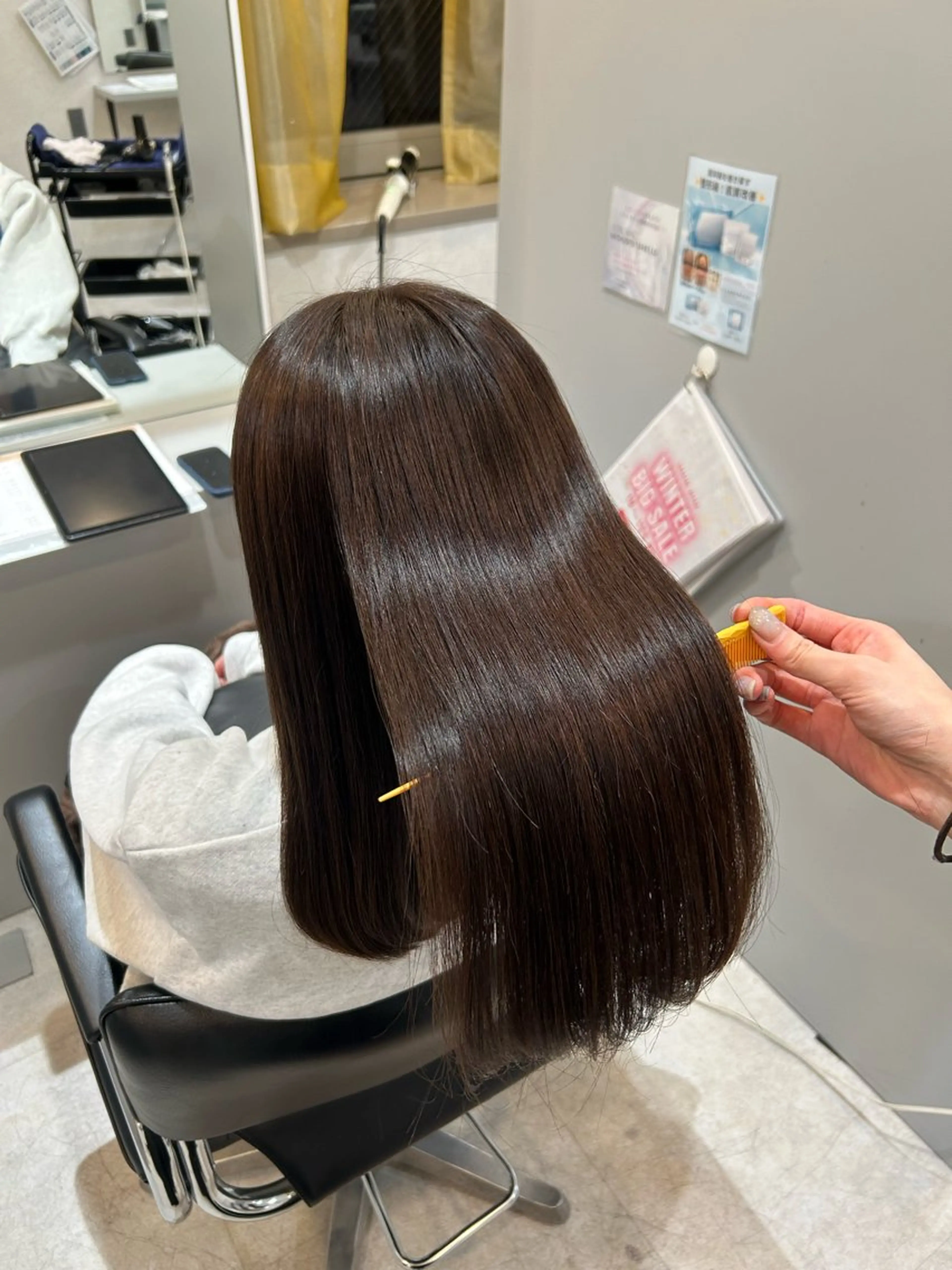 ロング 縮毛矯正 柔らかい縮毛矯正/ ボブ/北林のヘアスタイル