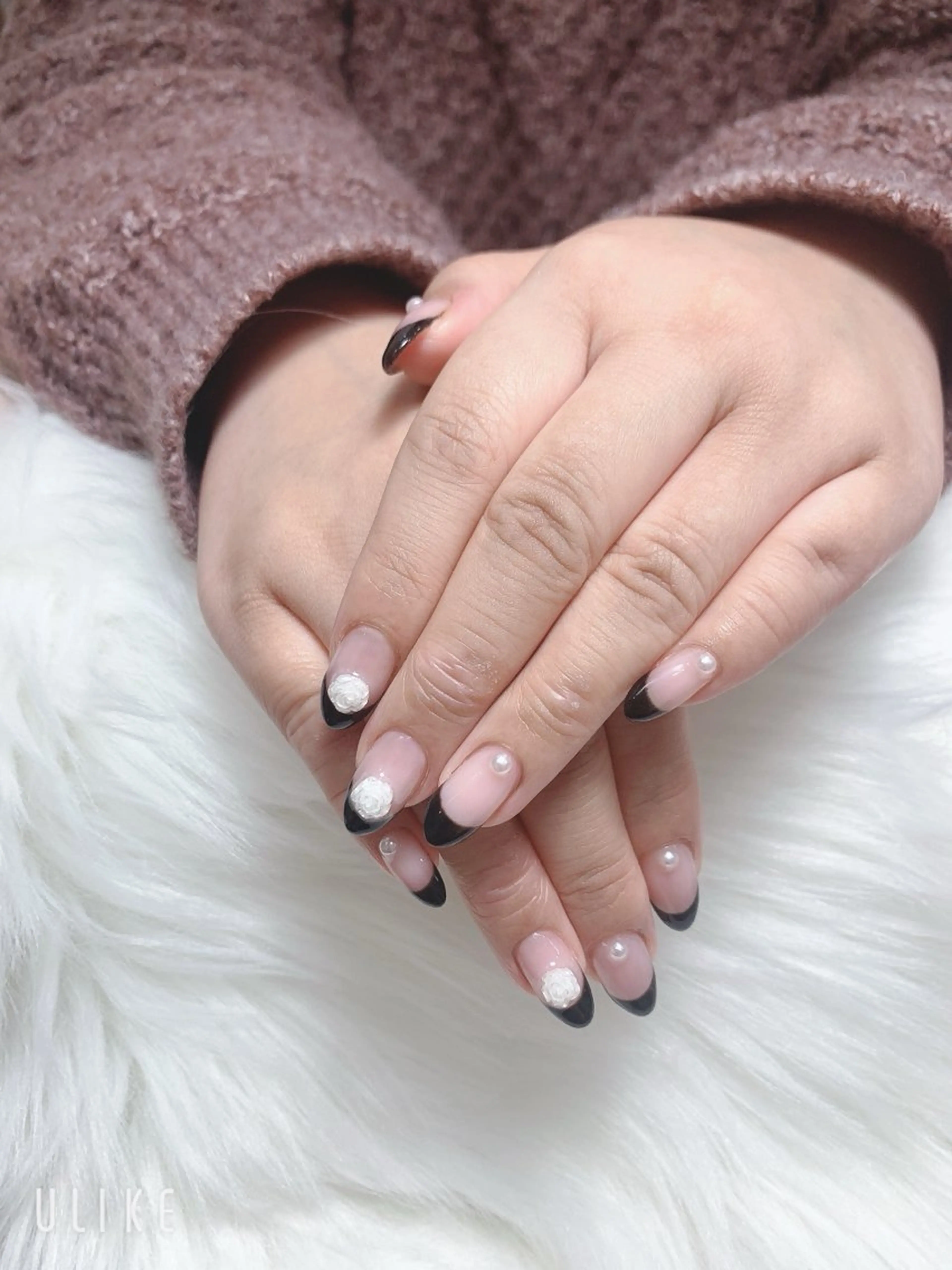 ネイル アートネイル チークネイル 長さ出し フレンチネイル ジェルネイル Lily nails studio所属・ネイルサロン Lilyのネイルデザイン