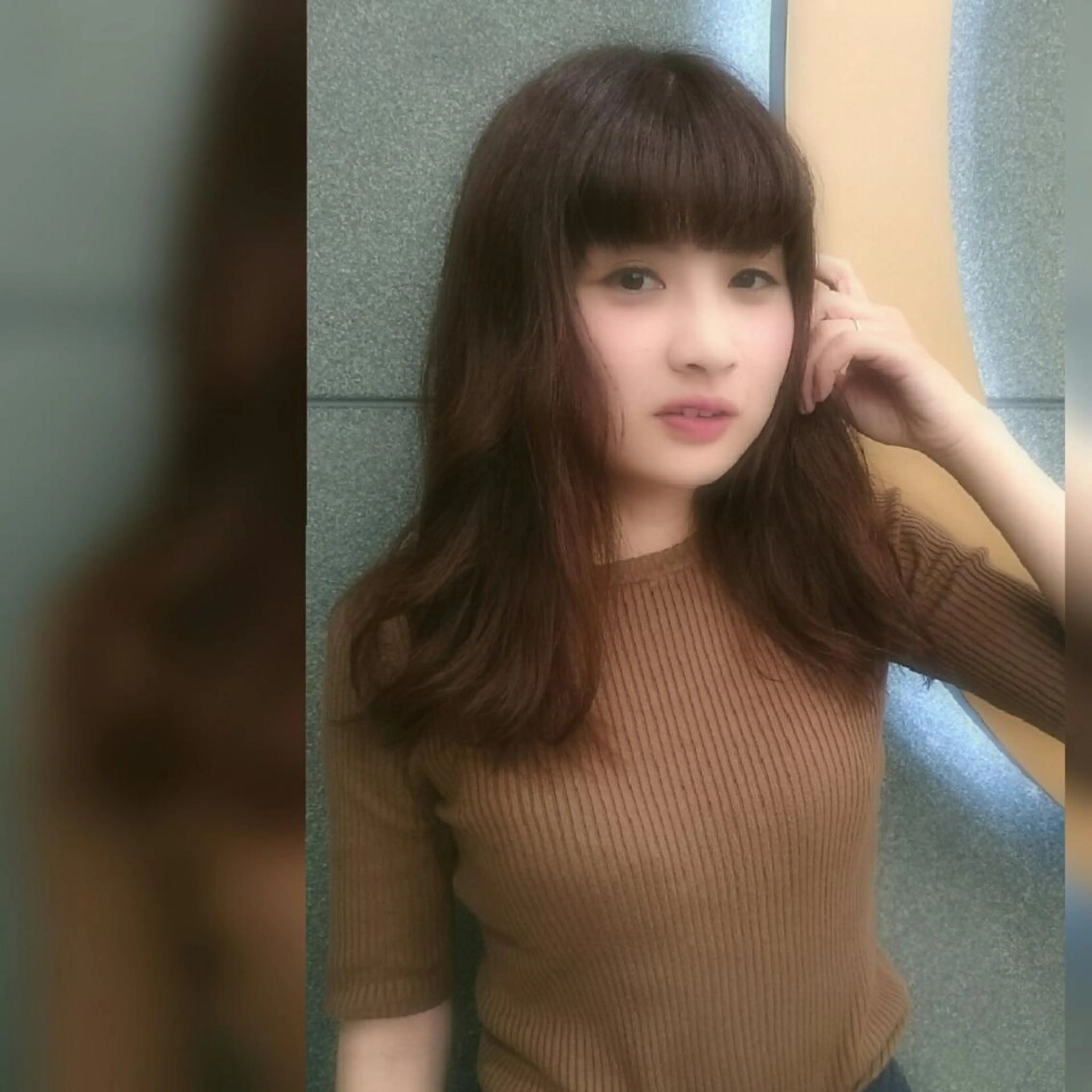 ロング カラー ma cherie 三浦直美のヘアスタイル