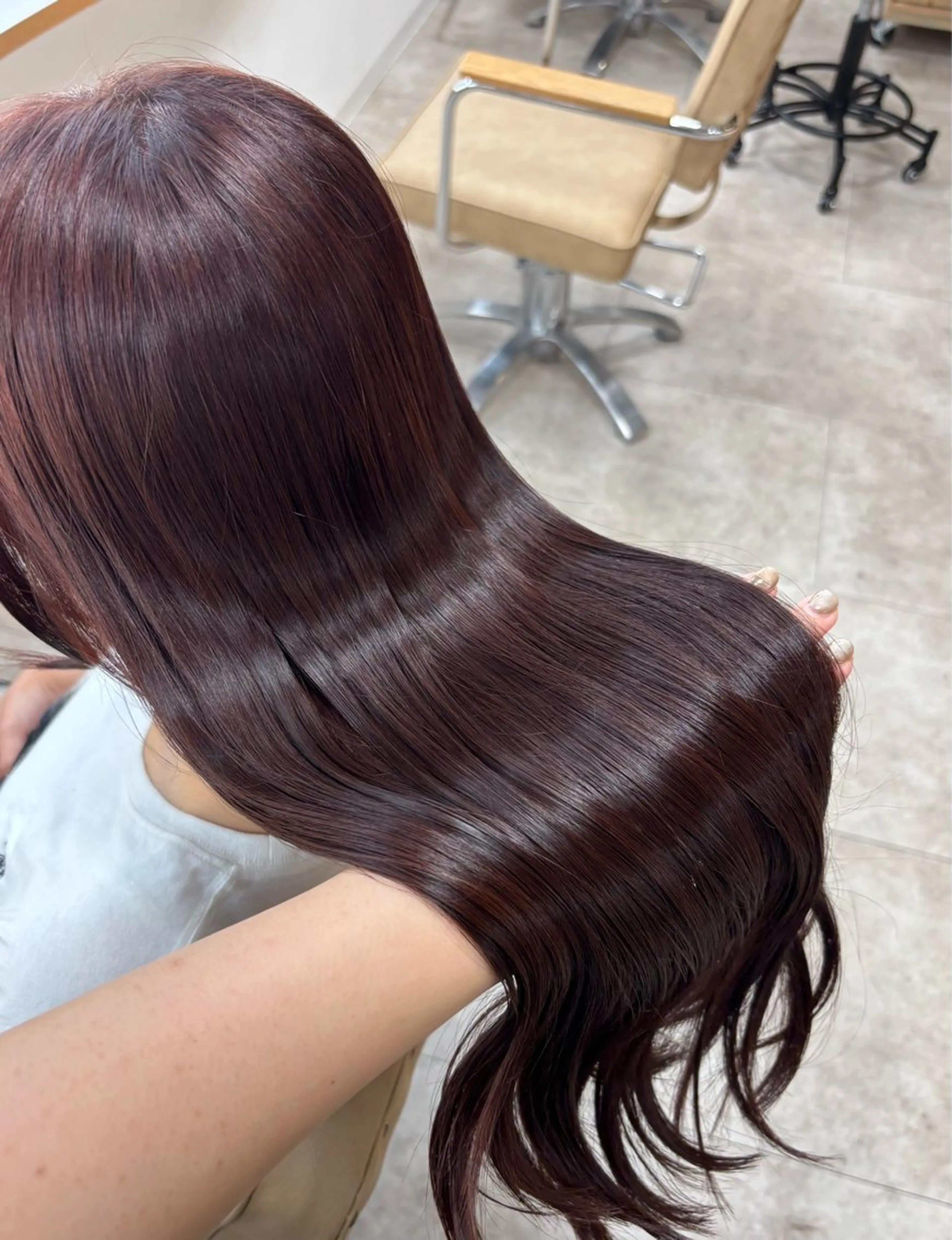 セミロング カット ヘアカラー トリートメント 韓国ヘア/髪質改善 /艶カラー/sahoのヘアスタイル