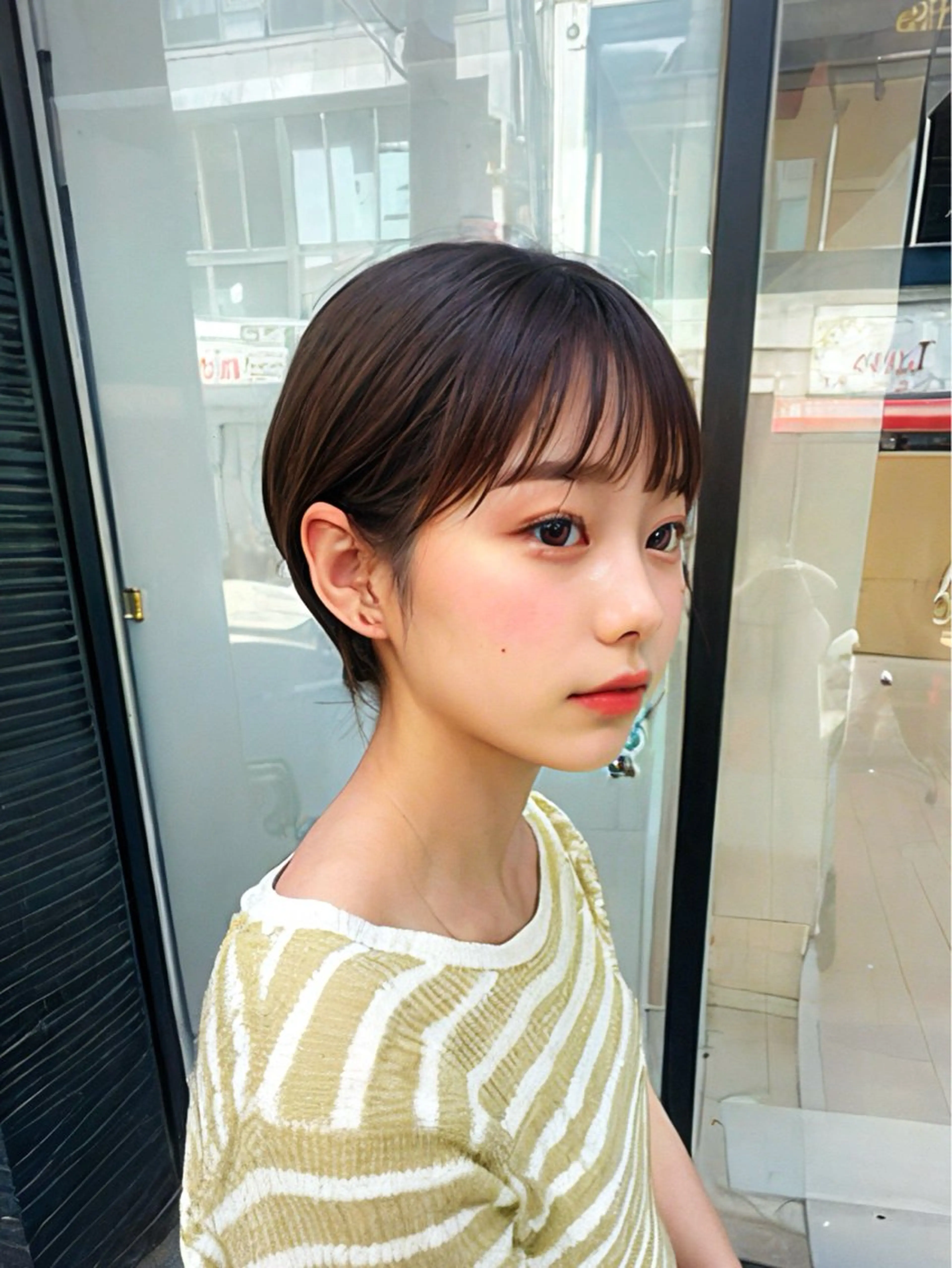 ショート カラー ハンサムショート 丸みショート くびれヘア ショートヘア カット トリートメント ショート/ボブ 🌟齋藤ほのかのヘアスタイル