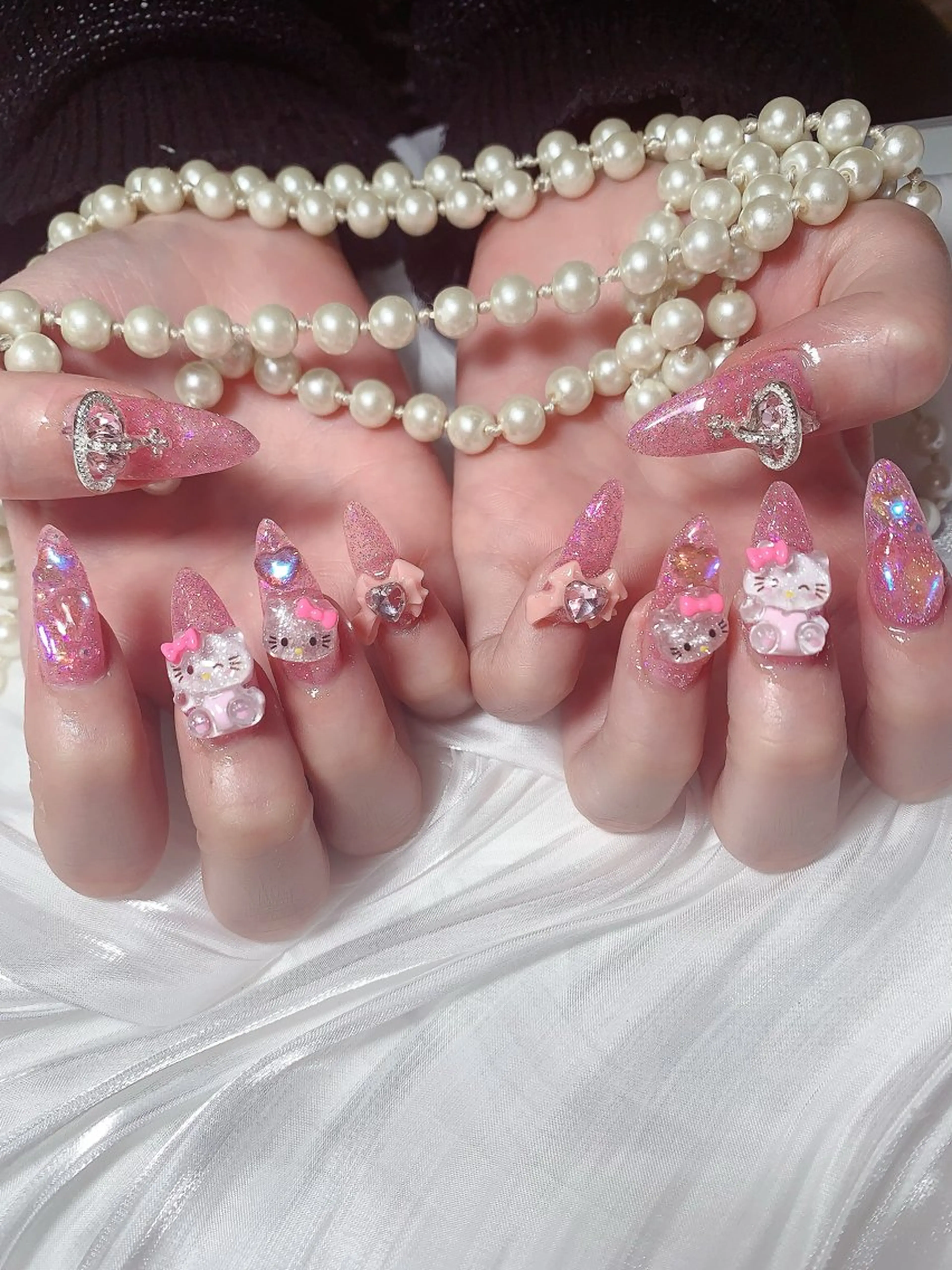 ネイル ネイルサロンAiri 長さ出し·シンプルのネイルデザイン