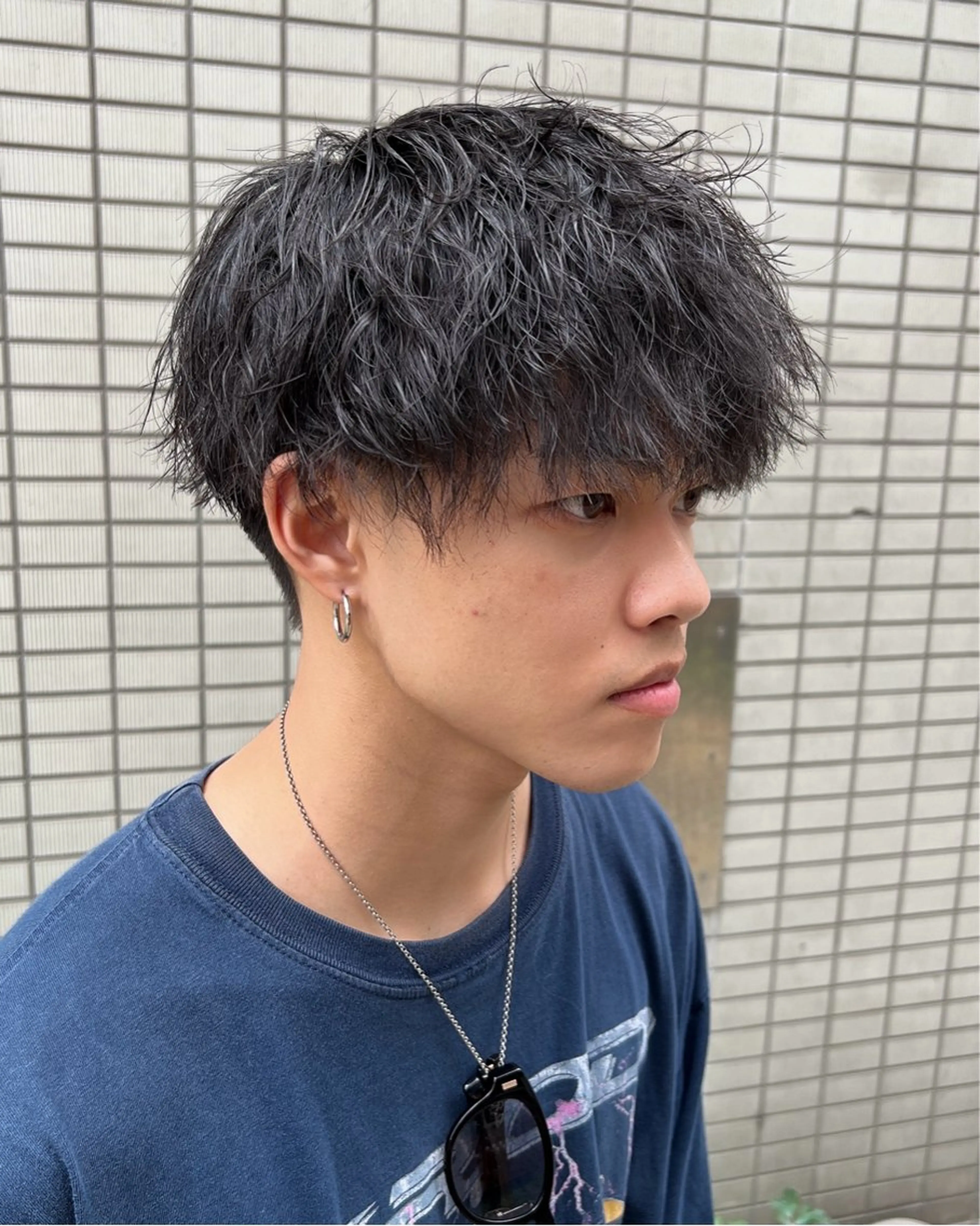 メンズ メンズパーマ ボブ・レイヤー・縮毛 /内藤康太のヘアスタイル