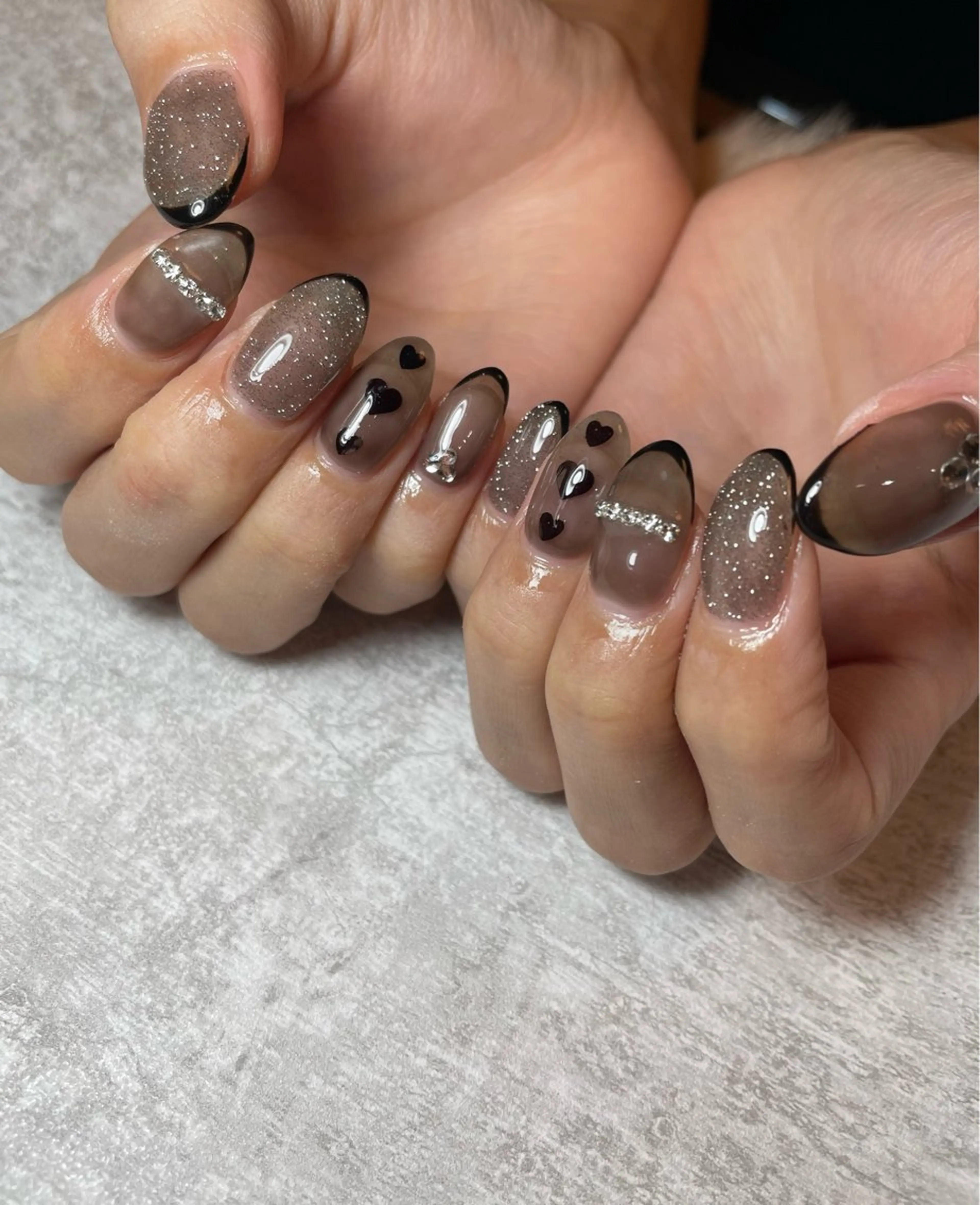 ネイル フラッシュネイル ハート 持ち込み BEAUTY GARDEN 【nail salon unseul】所属・nana .のネイルデザイン