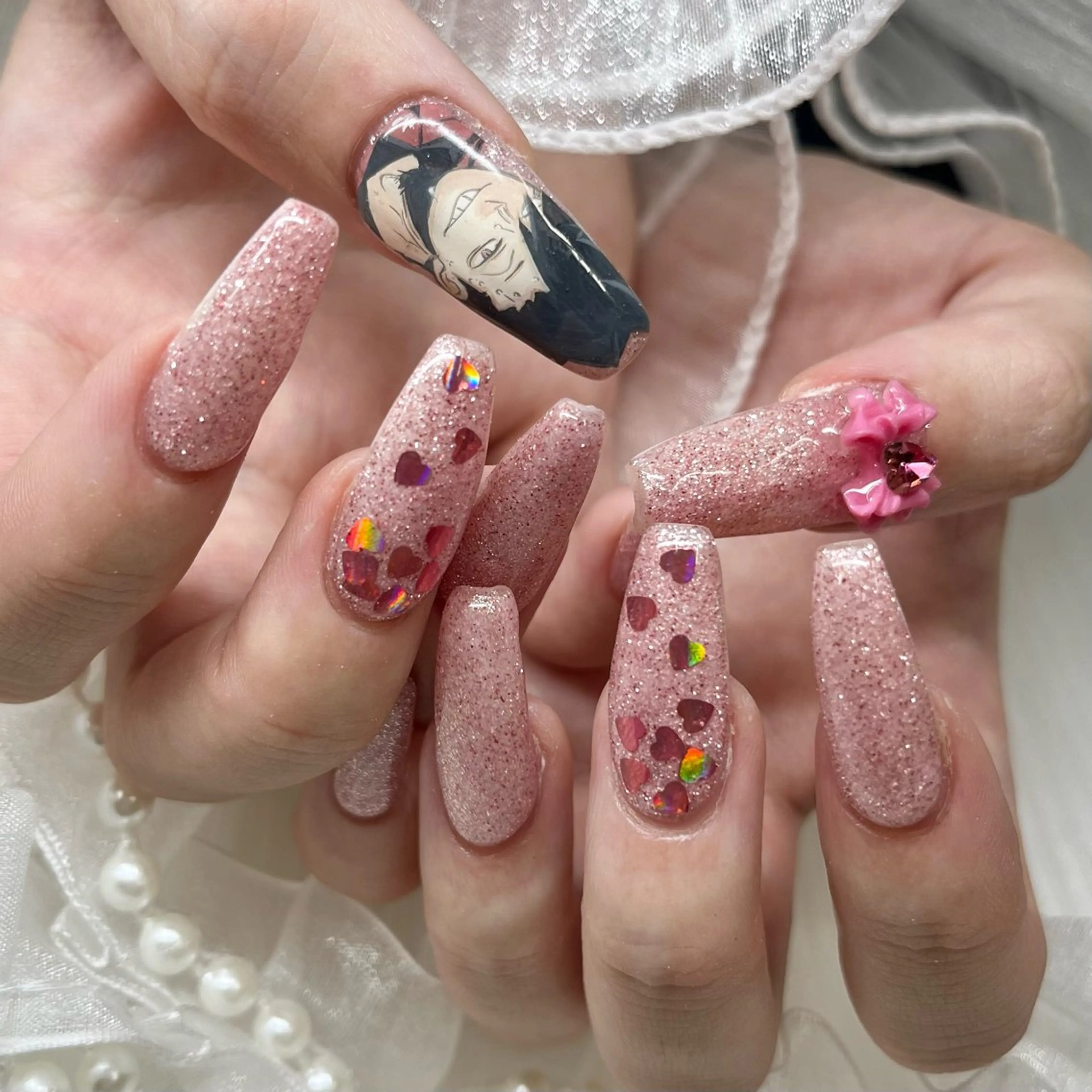 ネイル リボン ハンドネイル 池袋痛ネイル Nok. 渡辺のネイルデザイン